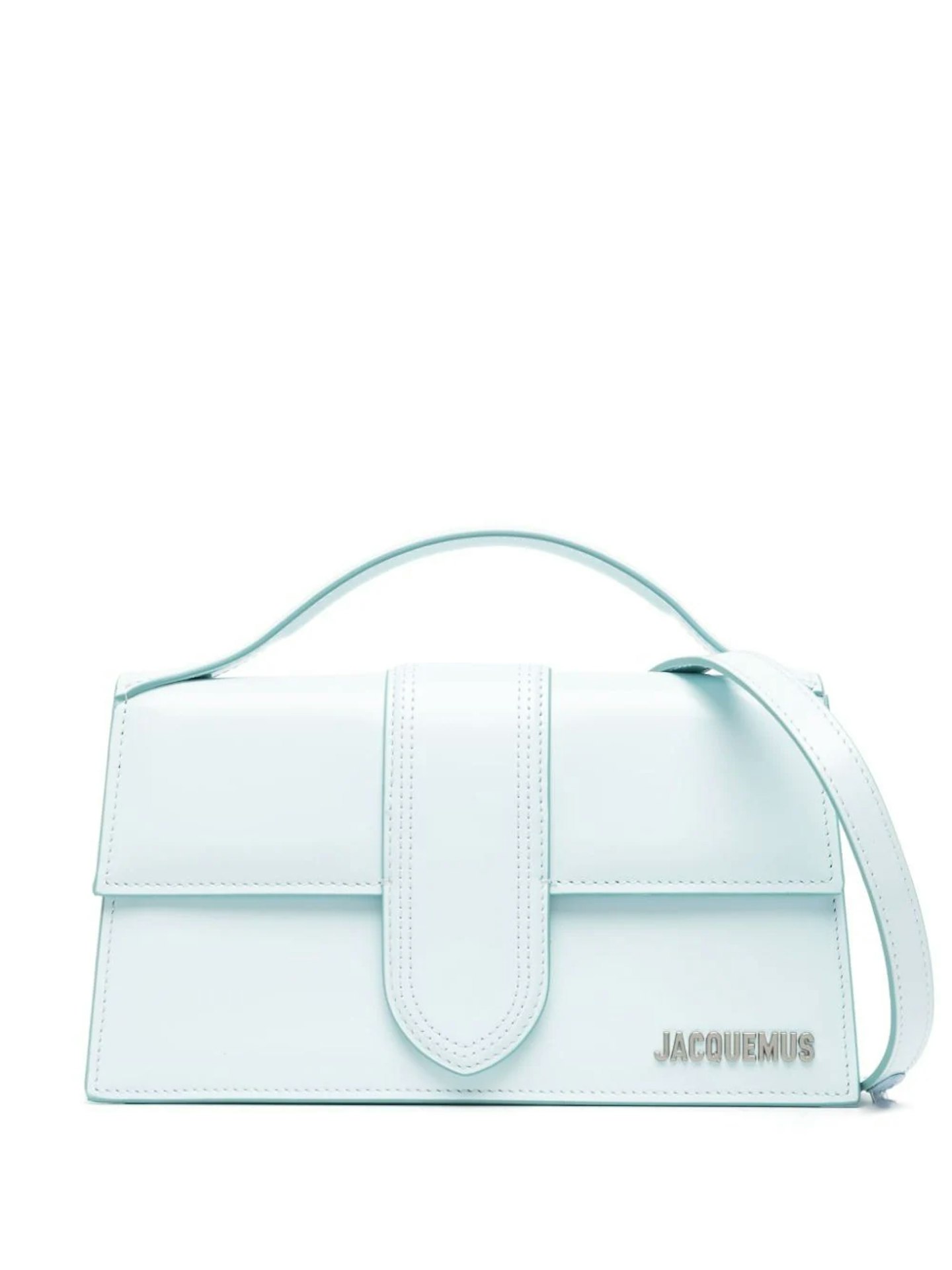 Jacquemus Bambino Leather Tote Bag in Pale Blue