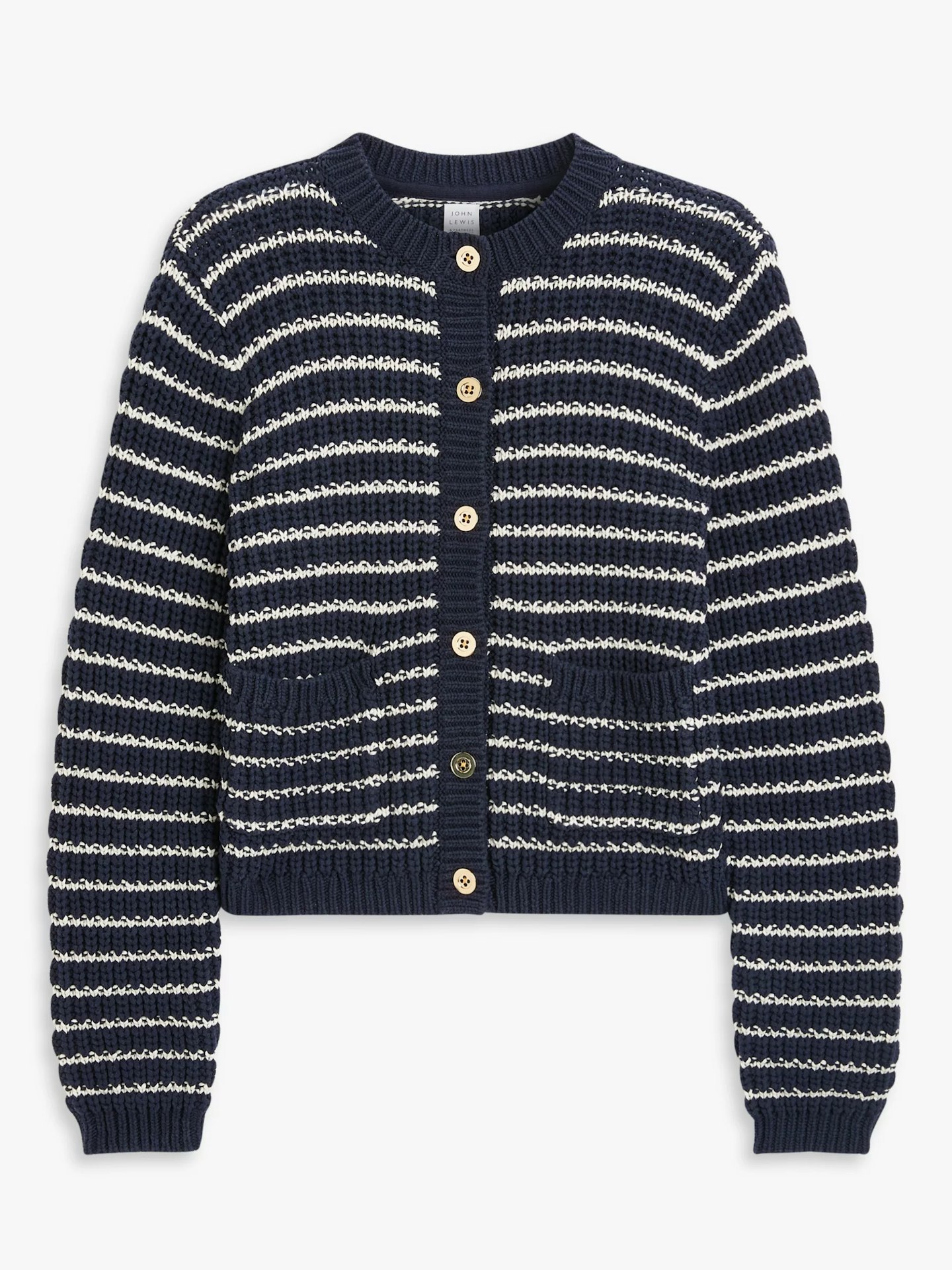 John Lewis, Textured Stripe Cardigan