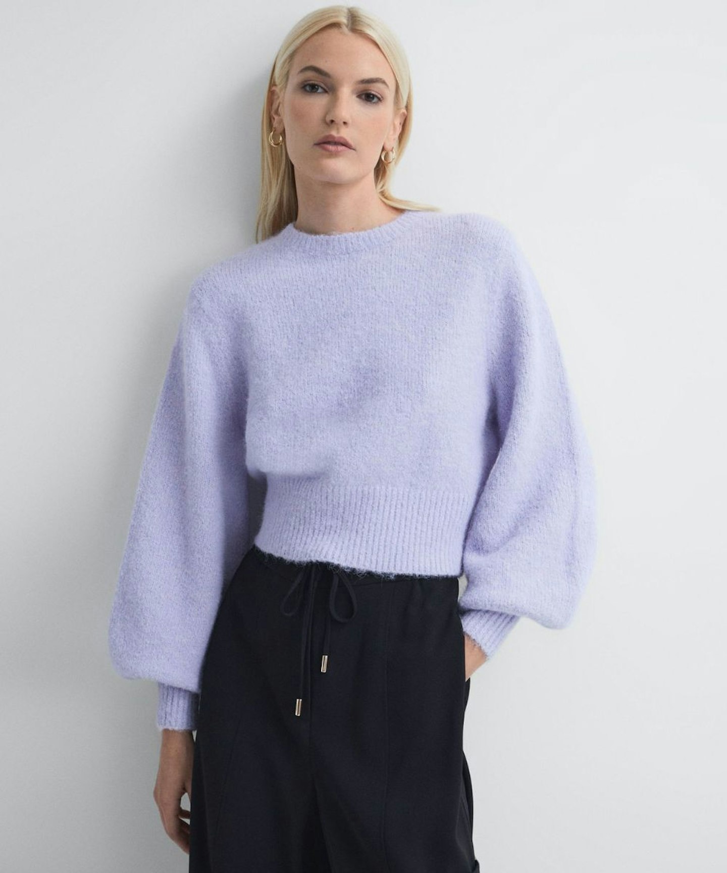 lavender knit jumper