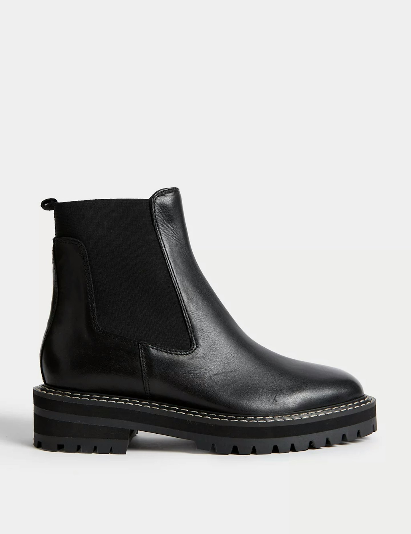 Marks & Spencer, Leather Chelsea Cleated Ankle Boots