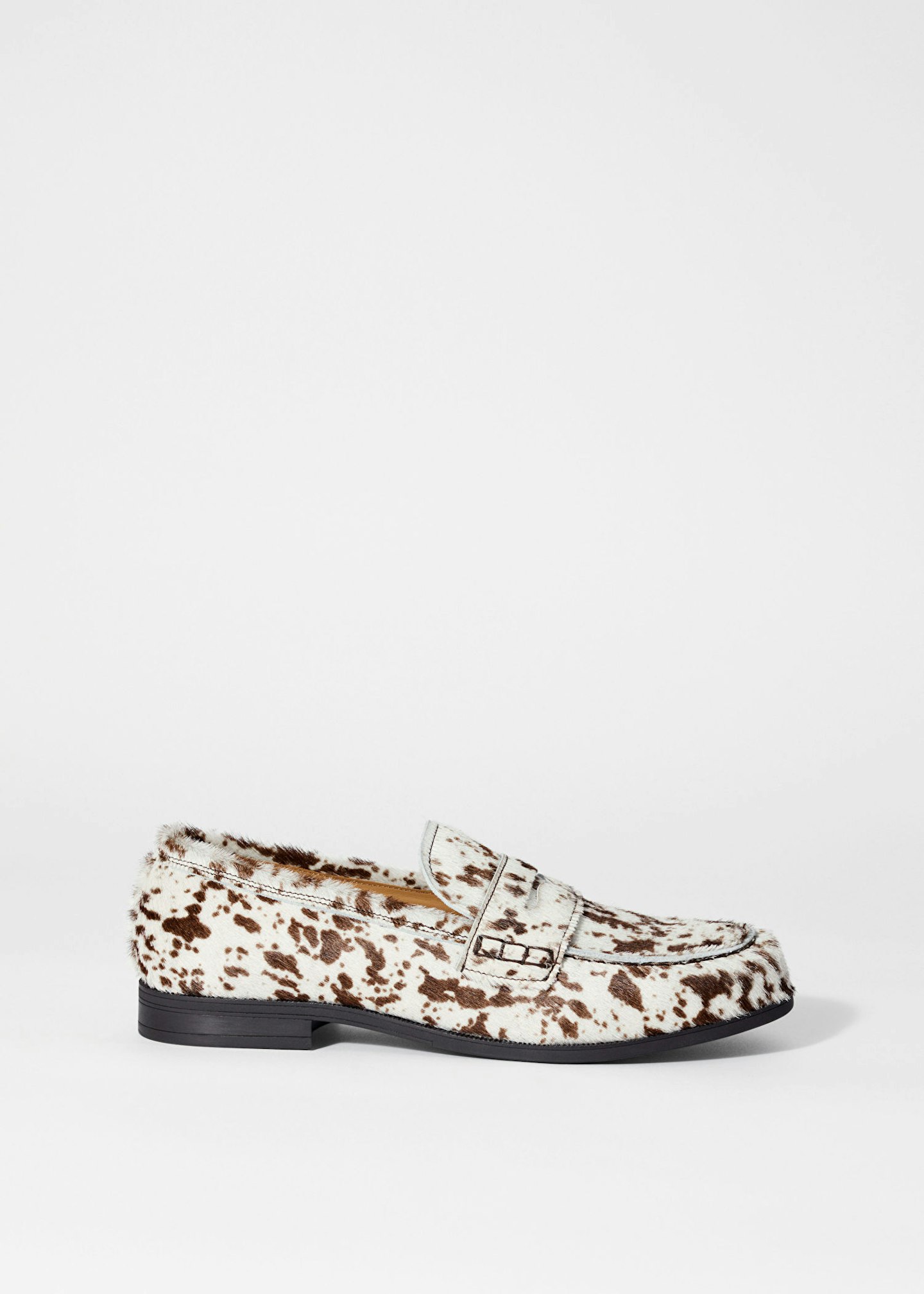 & Other Stories Cow-Print Loafers