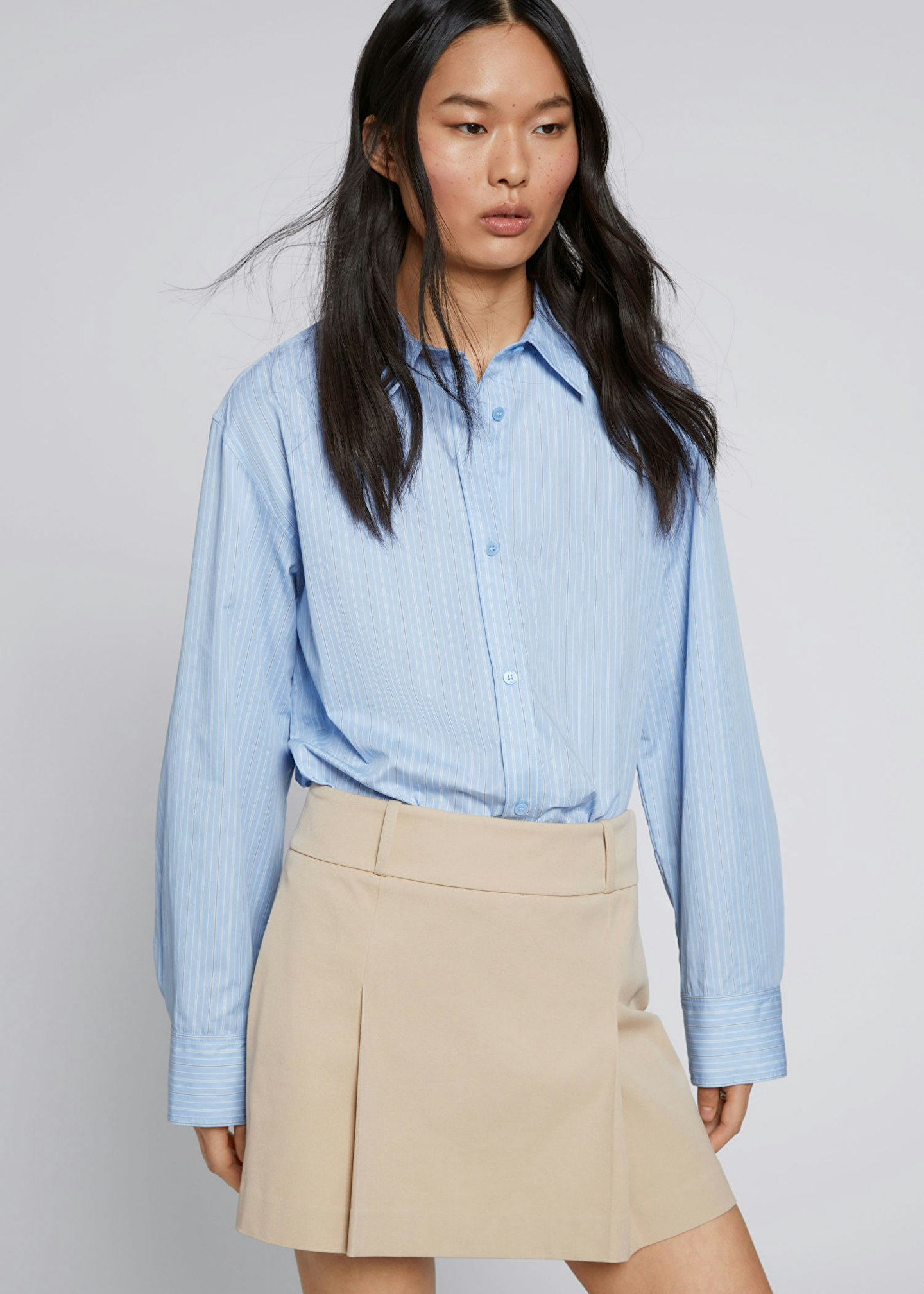& Other Stories, Pleated A-Line Mini Skirt