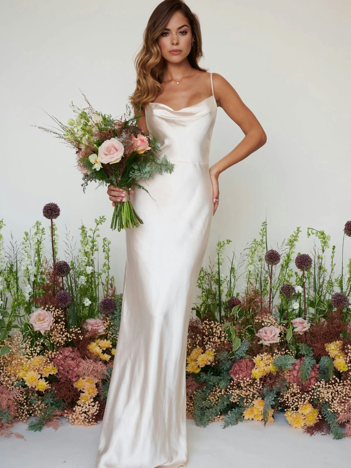 Pretty Lavish Keisha Maxi Bridesmaid Dress - Matte Champagne