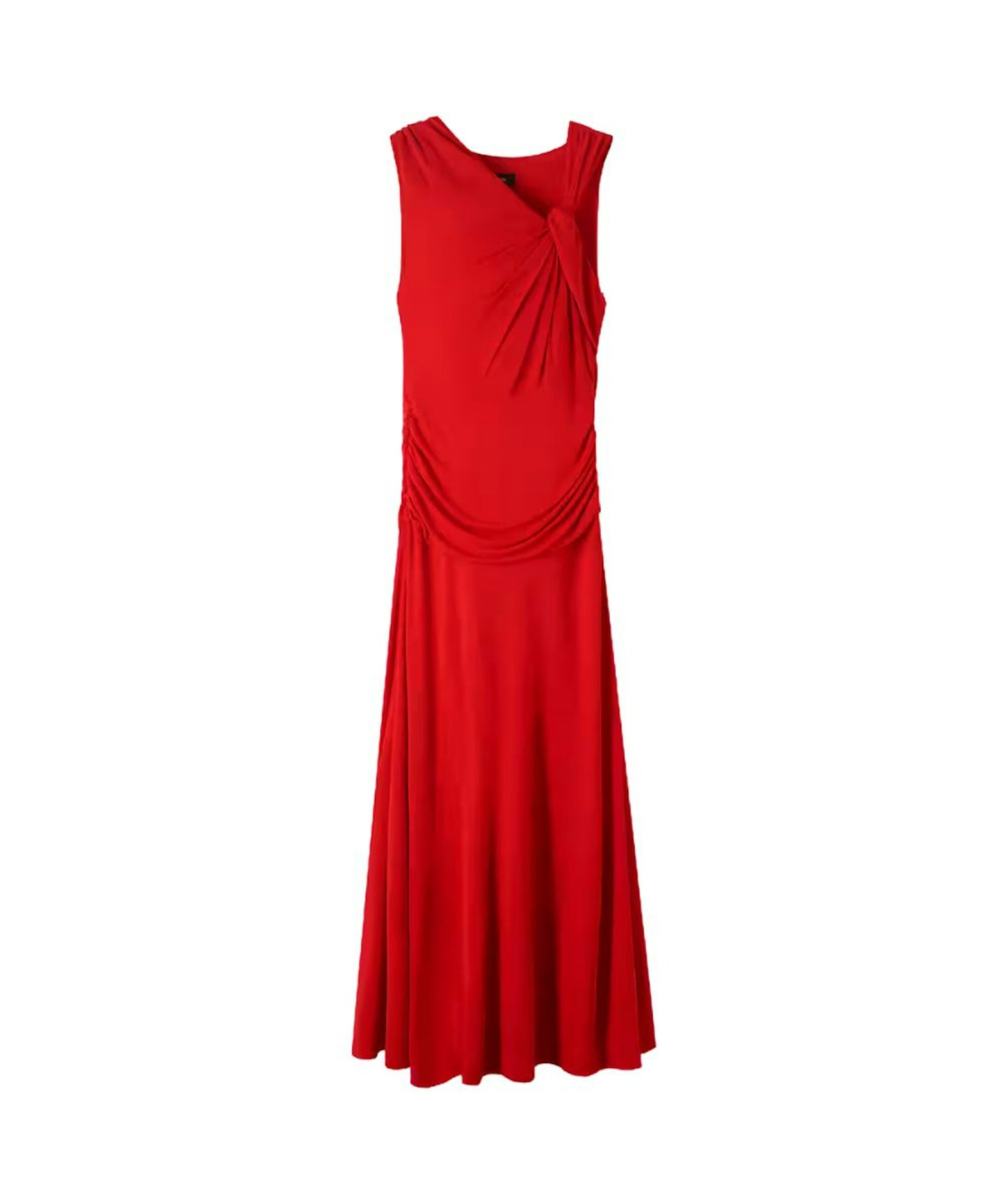 ME + EM, Asymmetric Detail Ruched Maxi Dress