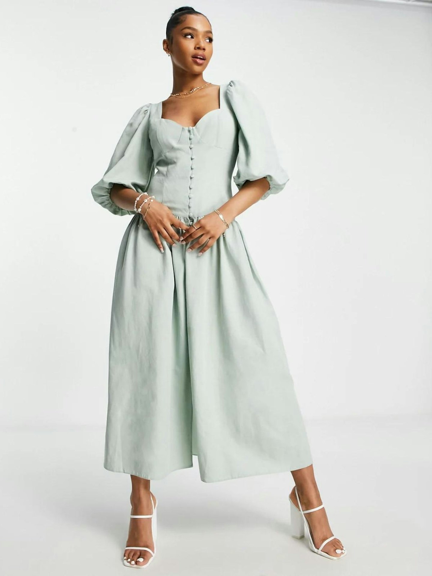 Nobody's Child Harriet Linen Midi Dress