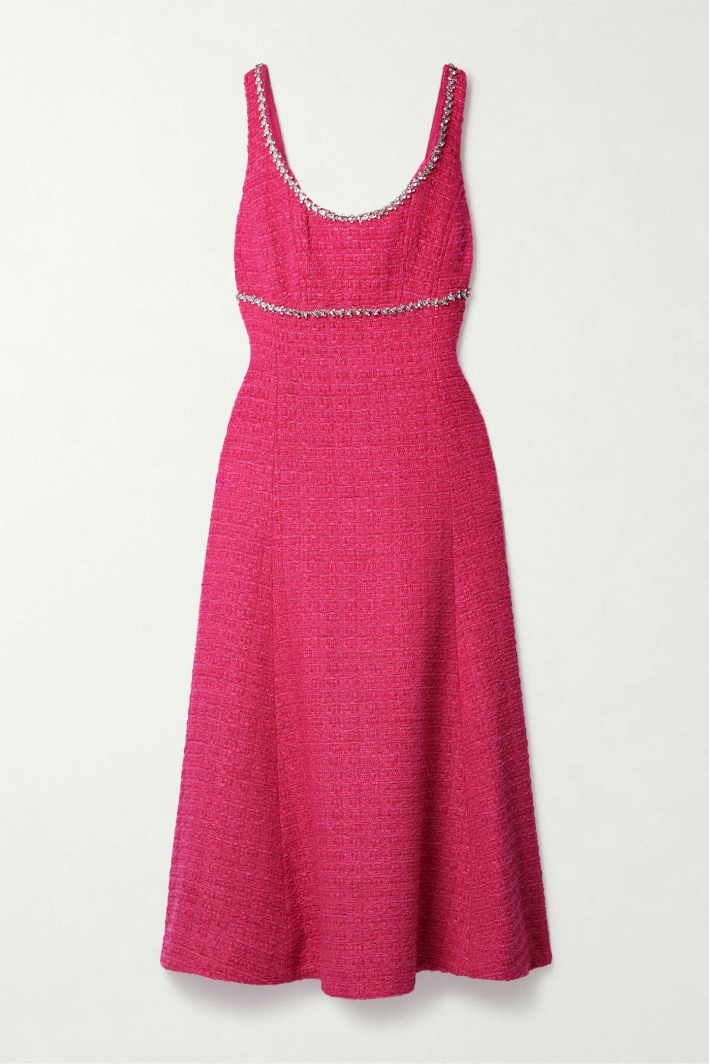 Self-Portrait, Crystal-Embellished Bouclé-Tweed Midi Dress