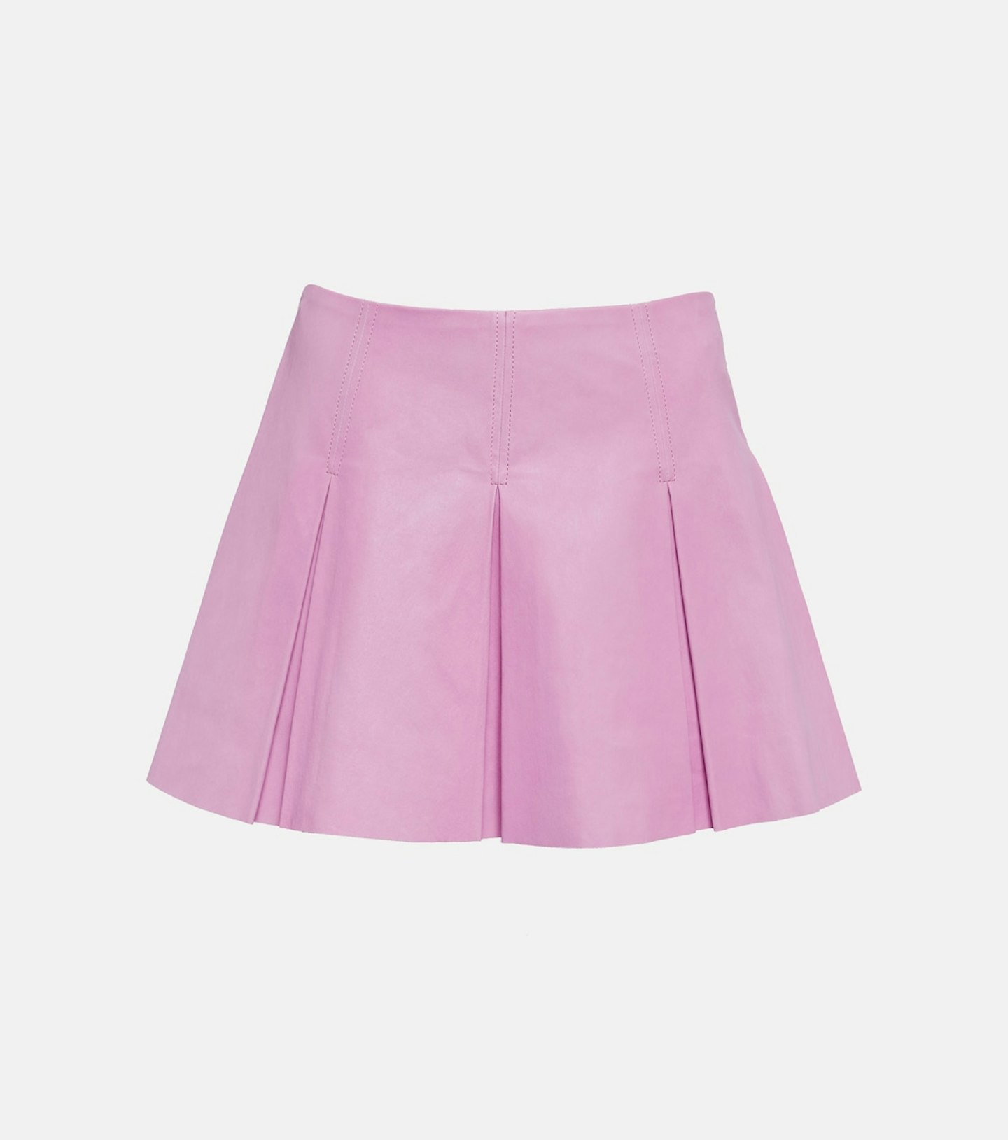 Stouls, Surya Pleated Leather Miniskirt