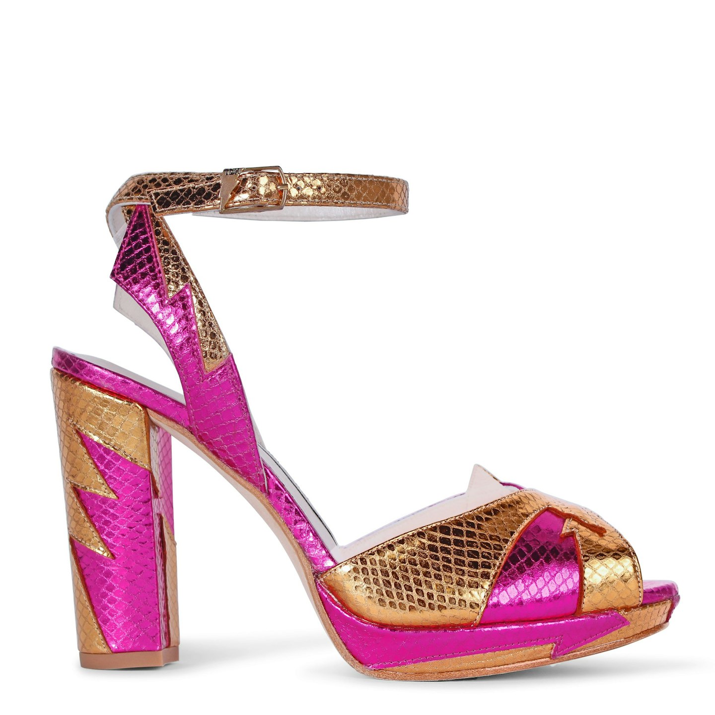 Terry De Havilland Zia Mid Pink Orange Platform Heel