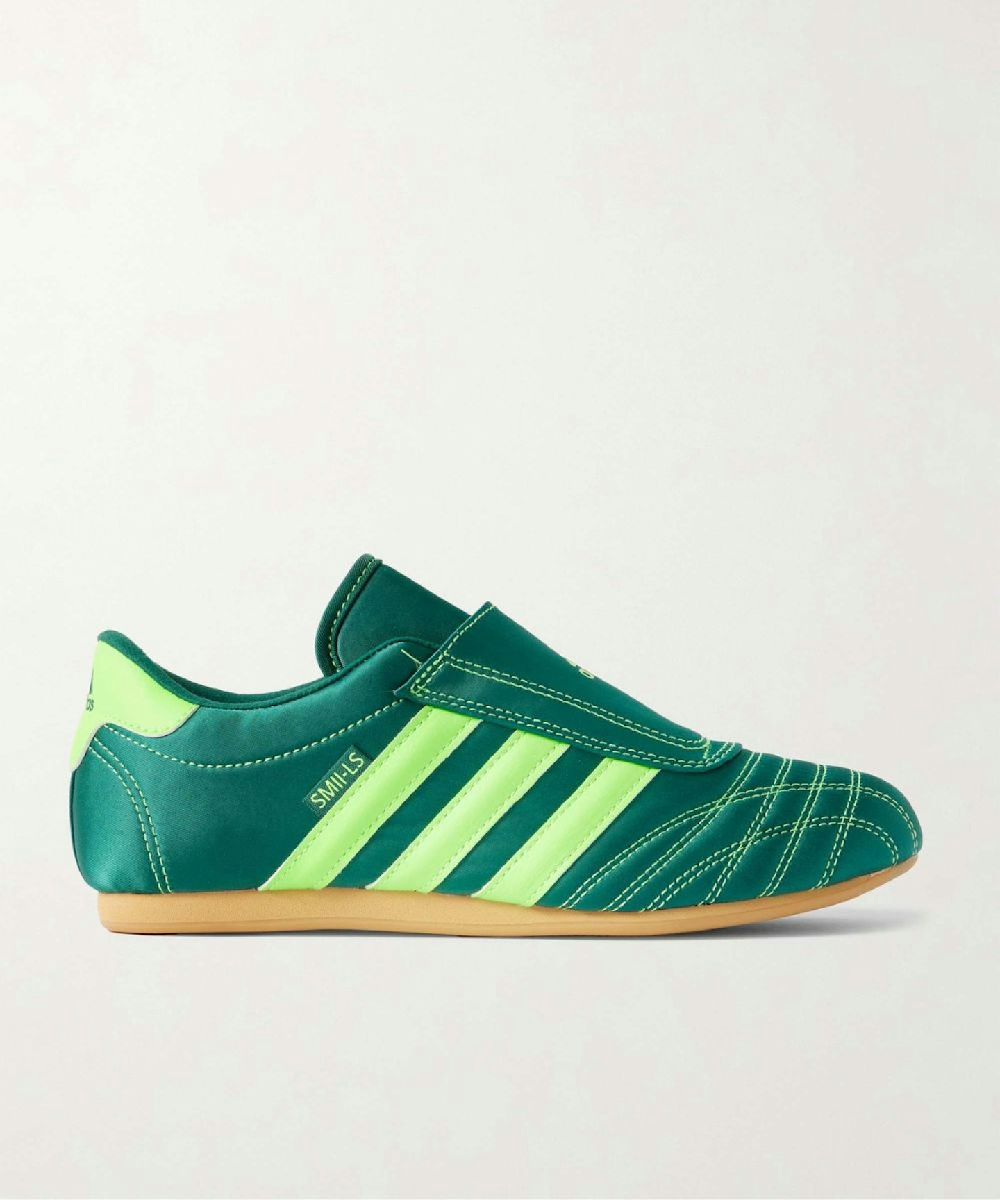 Adidas Taekwondo Striped Leather-Trimmed Satin Trainers