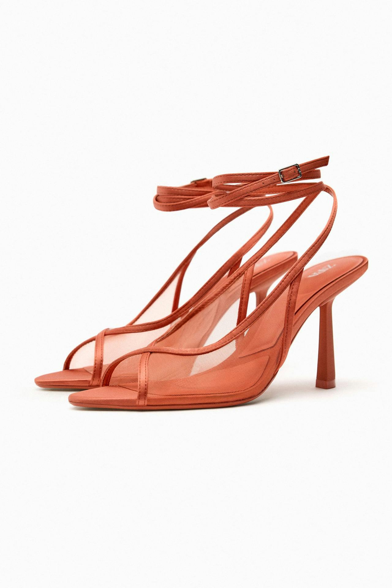 Mesh hot sale heels zara