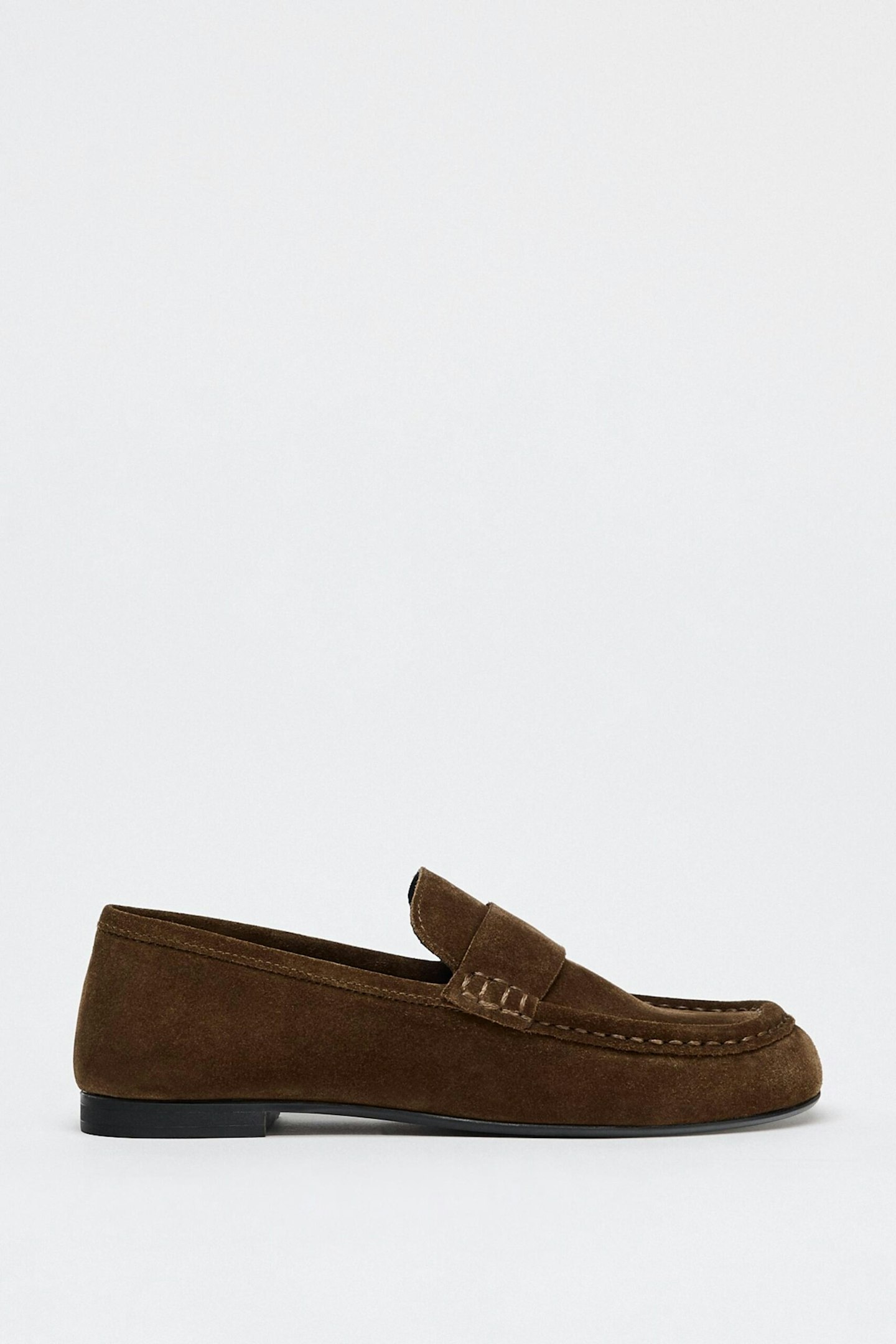 Zara Split Leather Penny Loafers