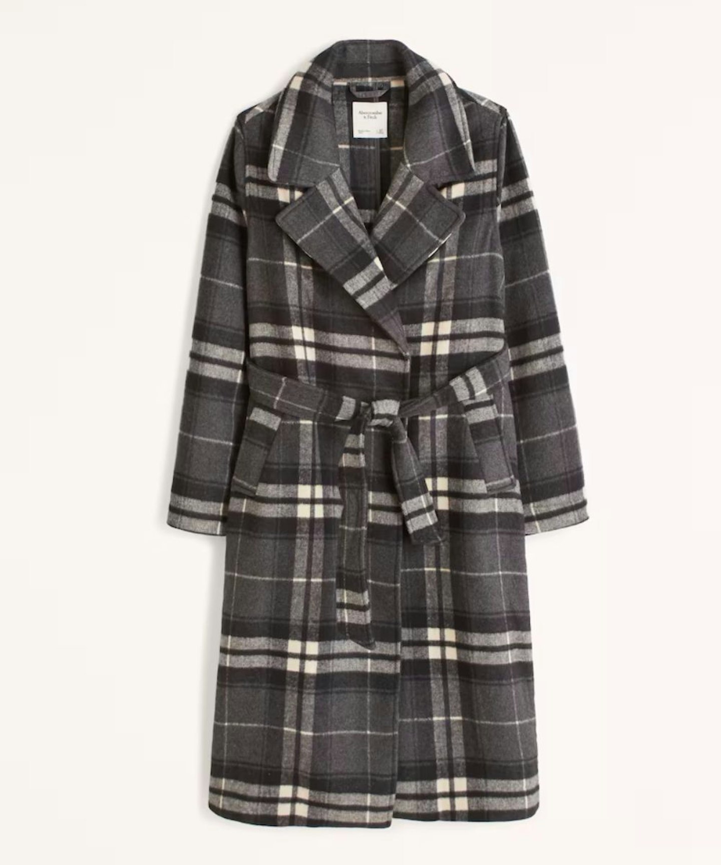 Abercrombie & Fitch Wool-Blend Belted Blanket Coat