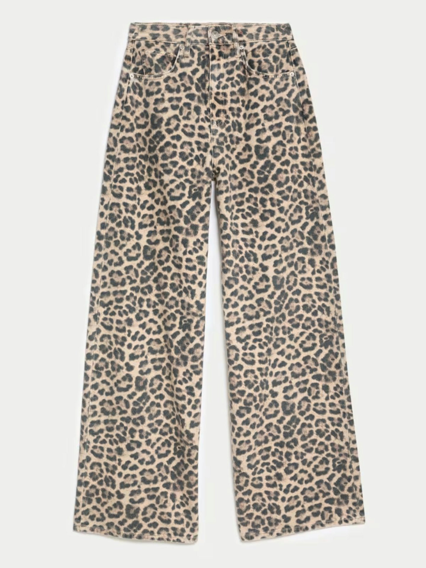 M&S, Animal Print Wide Leg Jeans