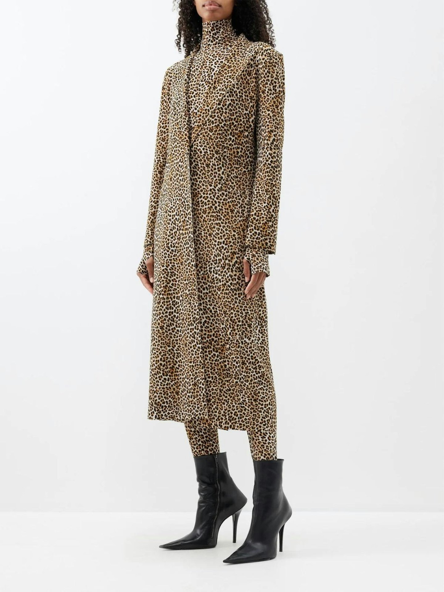 Leo - Norma Kamali Leopard-Print Jersey Coat