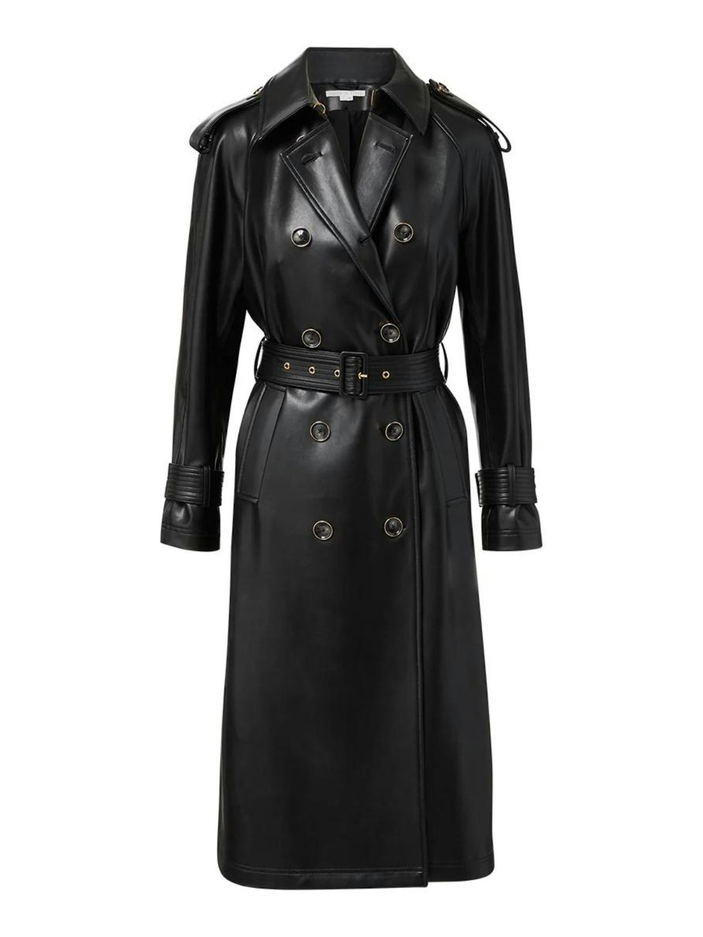 Scorpio - Veronica Beard Conneley Vegan Leather Dickey Trench Coat