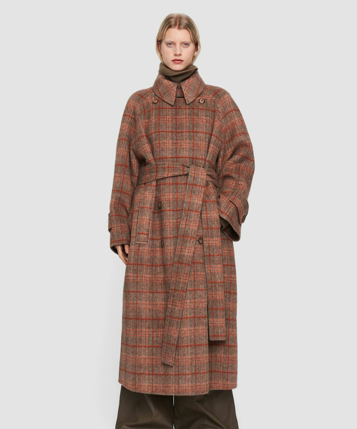 Joseph Double Face Plaid Chatsworth Coat