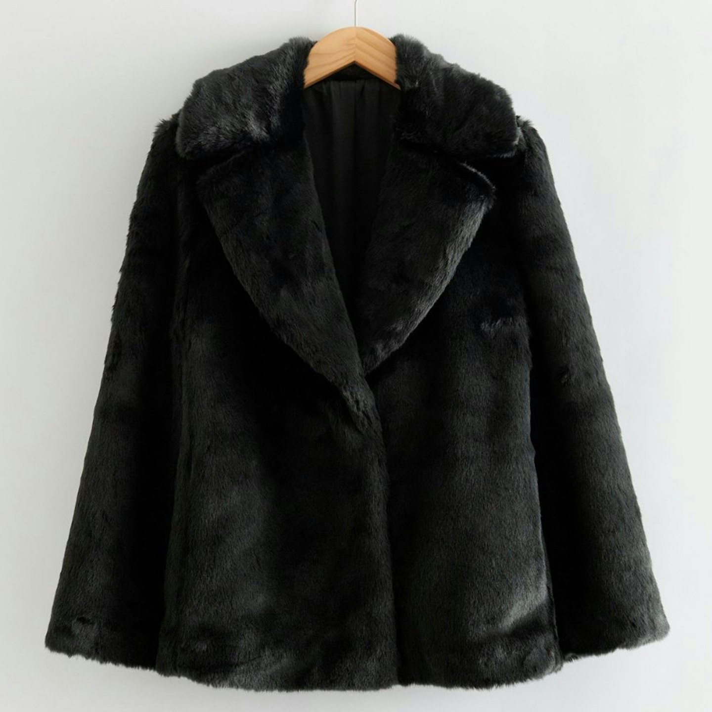 Other Stories Faux Fur Single-Breasted Coat