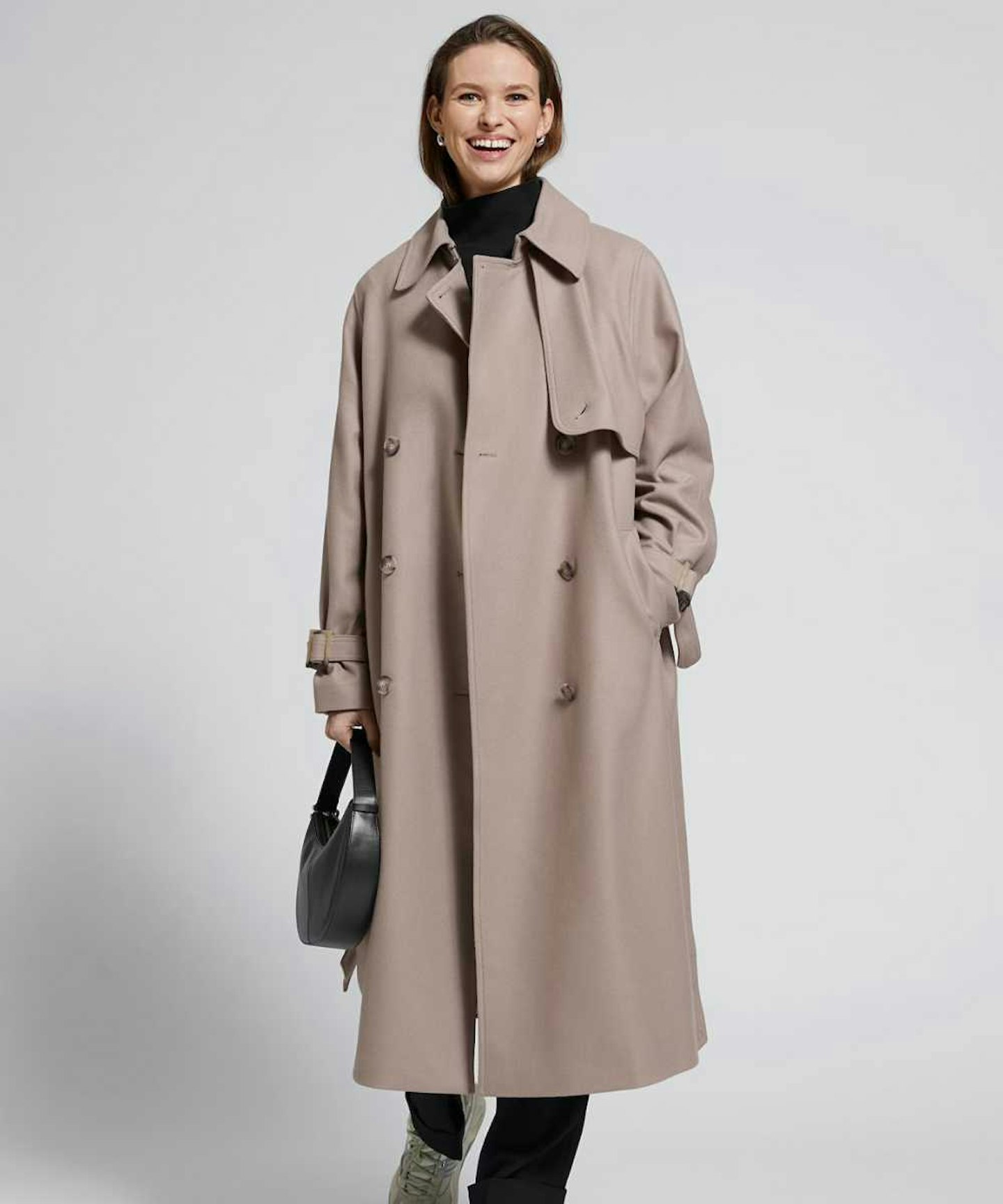 Other Stories Relaxed Wool Belted Trench Coat