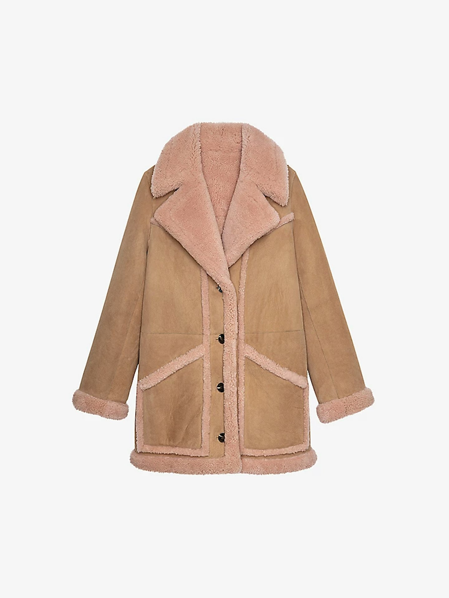 Zadig And Voltaire, Laury Shearling Leather Coat