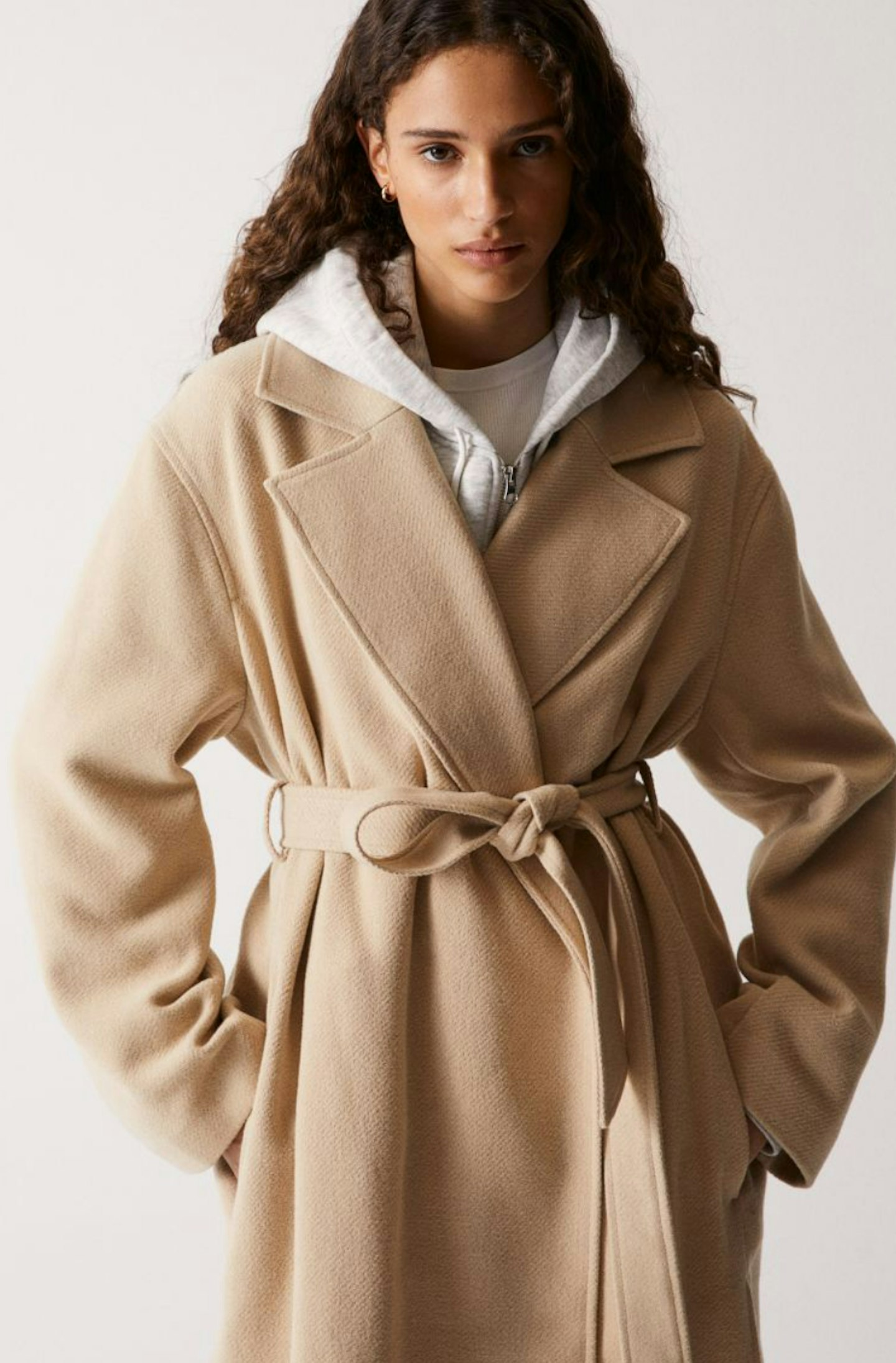 H and M Tie Belt Coat