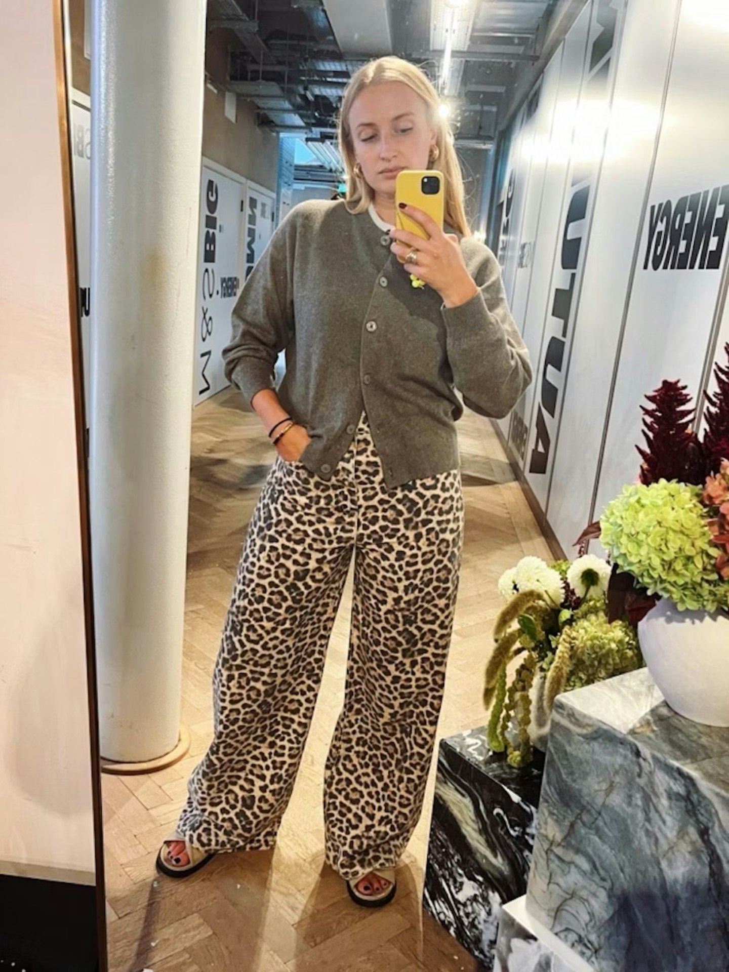 M&S, Animal Print Wide Leg Jeans