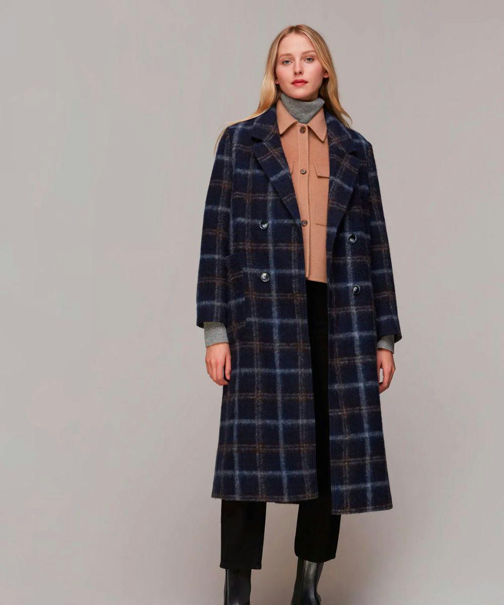 Tartan check clearance coat