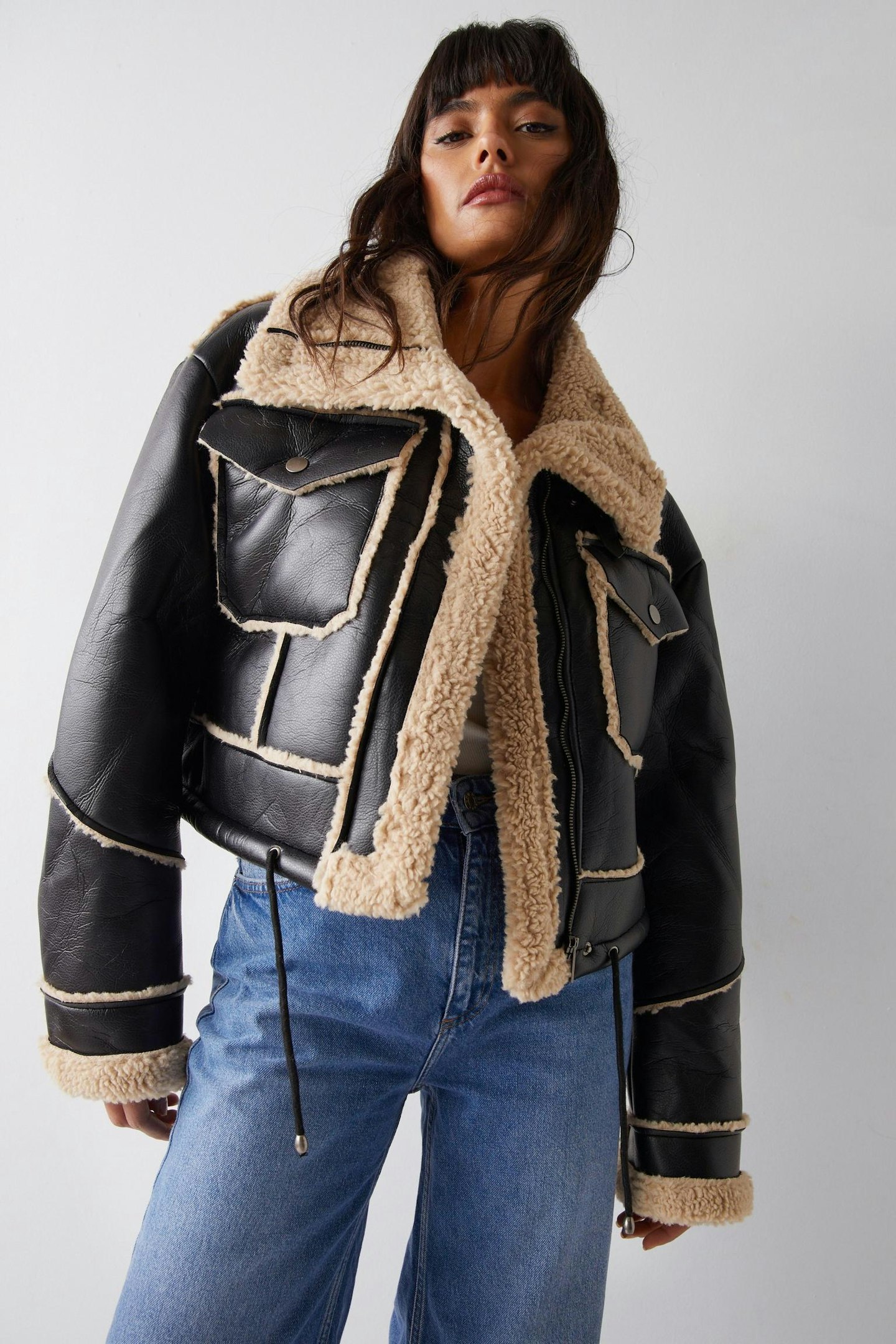 Warehouse shearling jacket lunchtime shop