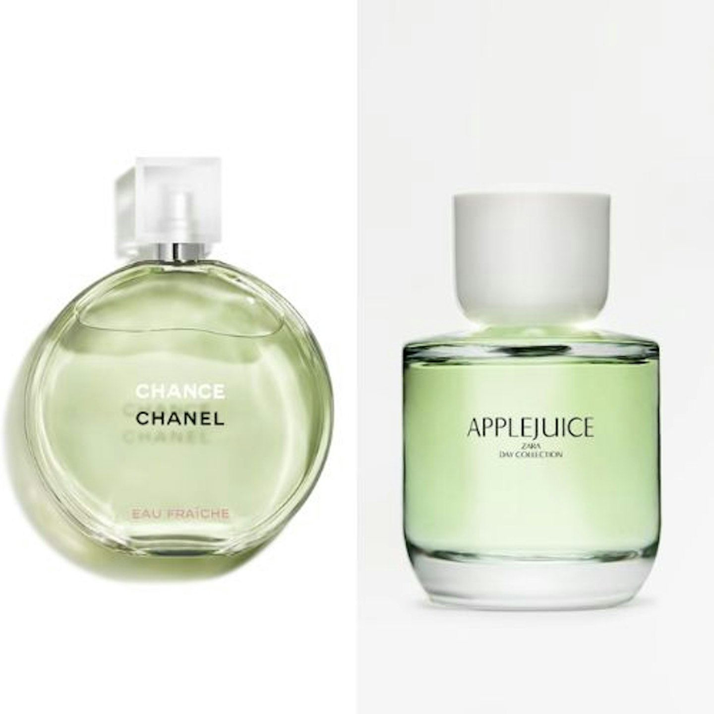 Zara Apple Juice | Chanel Chance Eau Fraiche