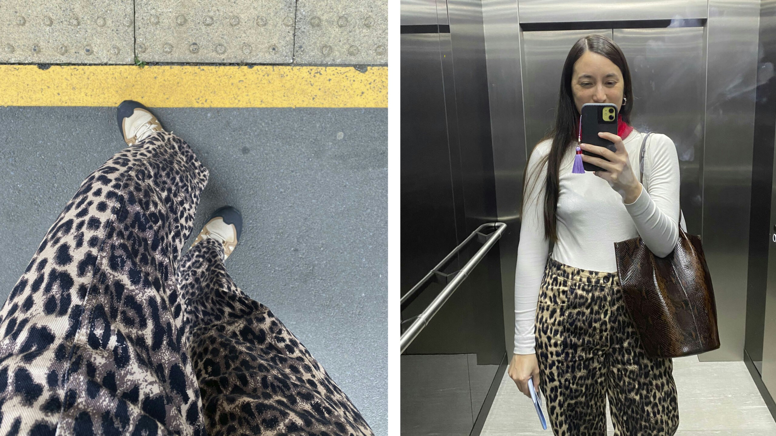Take Idea Women's Leopard Print Flare Leggings Fashionable Bootcut