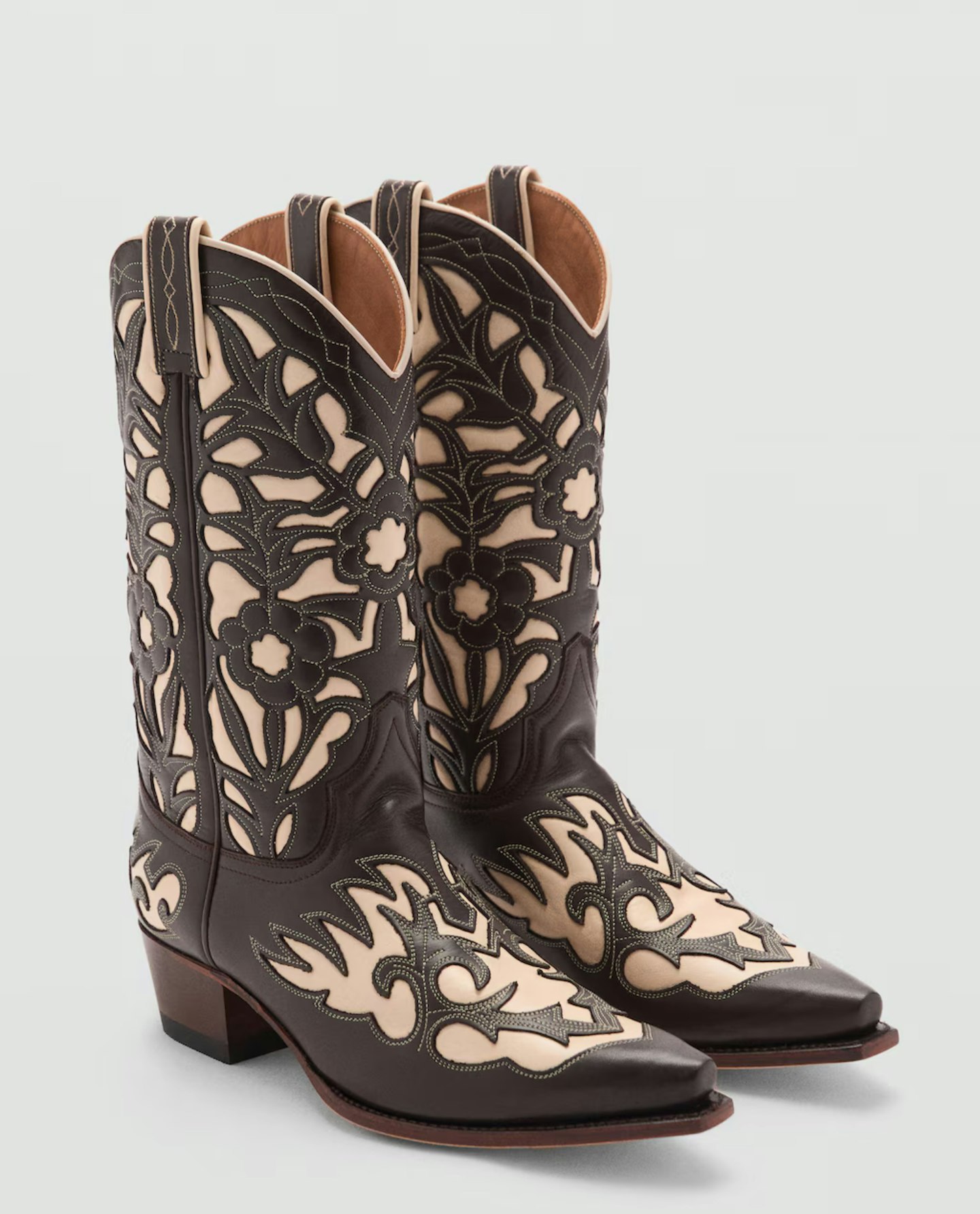 Mango, Two-Tone Cowboy Boots