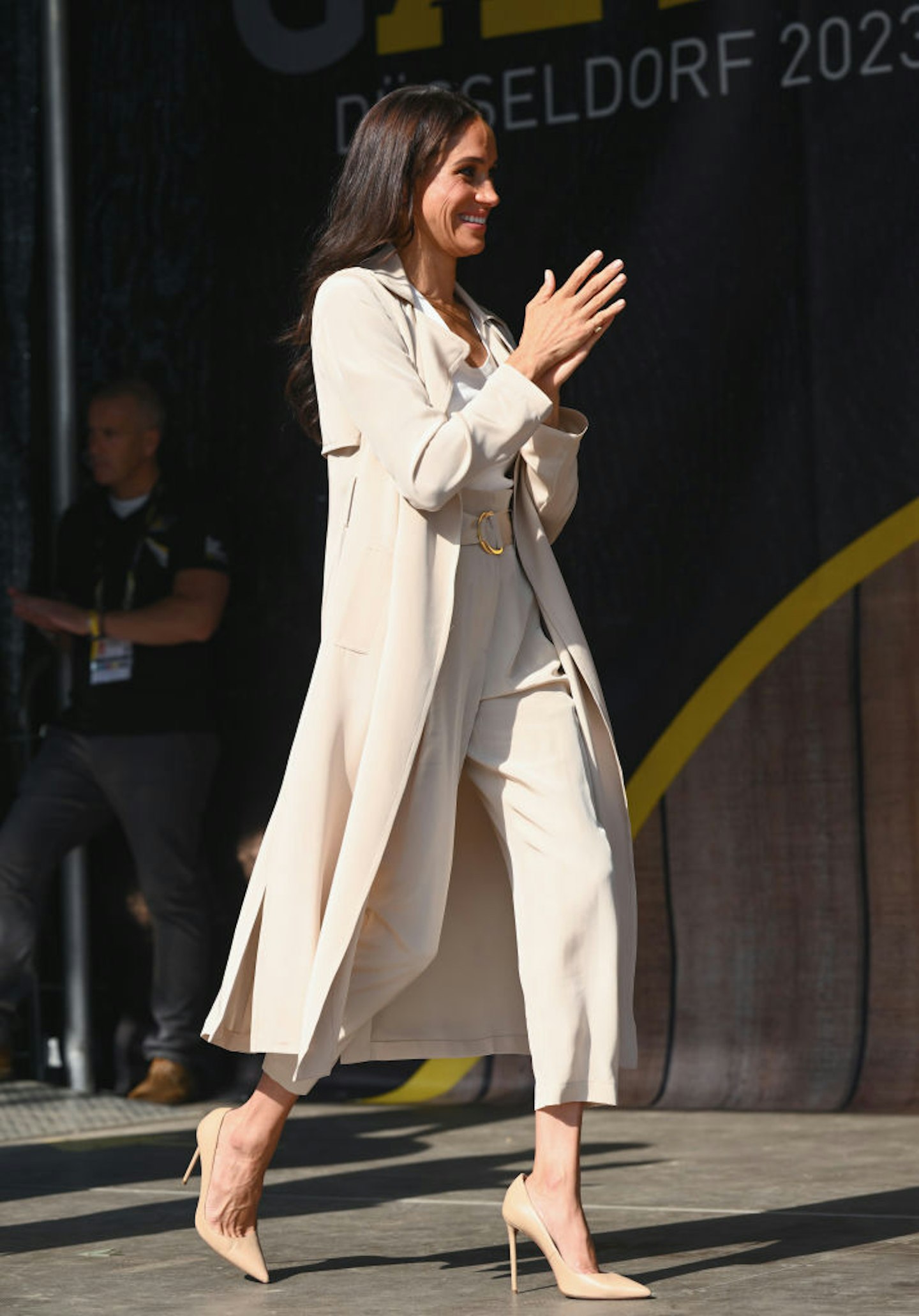 Meghan Markle cream coat