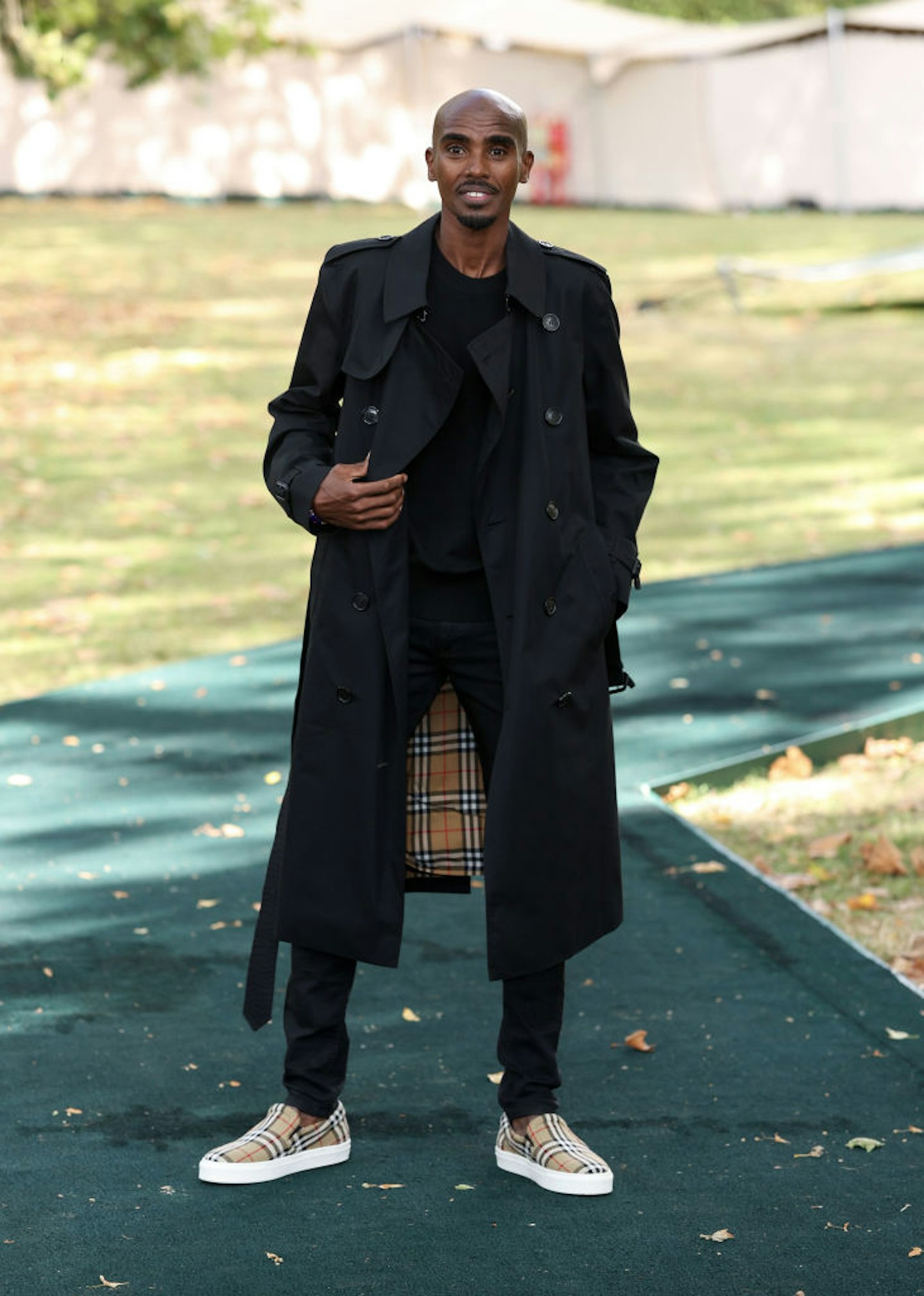 Mo Farah Burberry show