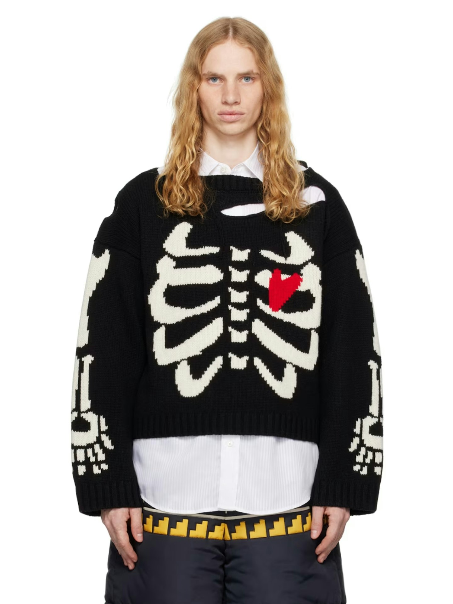 Charles Jeffrey Loverboy Black Graphic Boxy Slash Sweater