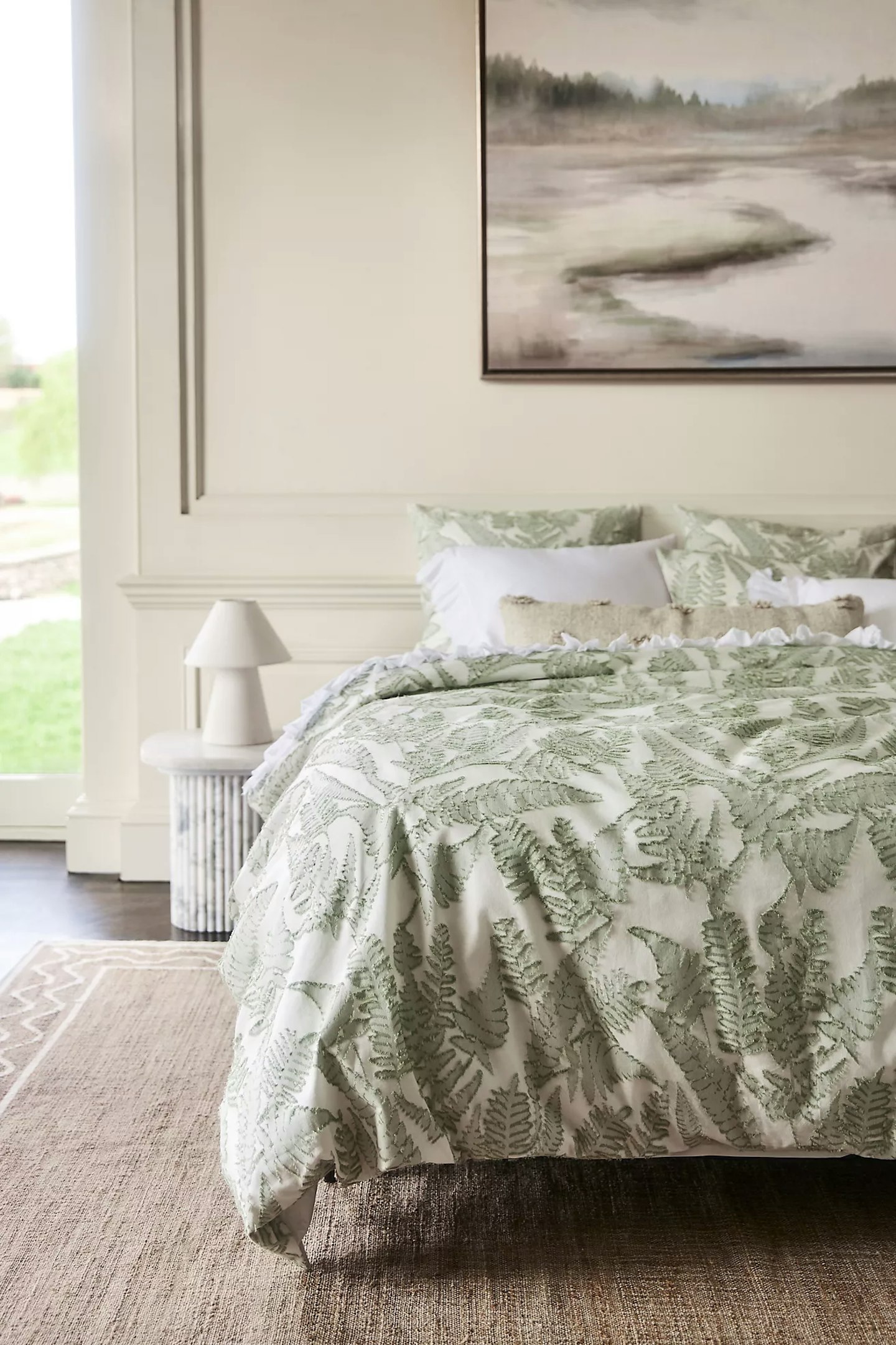 Anthropologie Lucretia Jacquard Cotton Duvet Cover