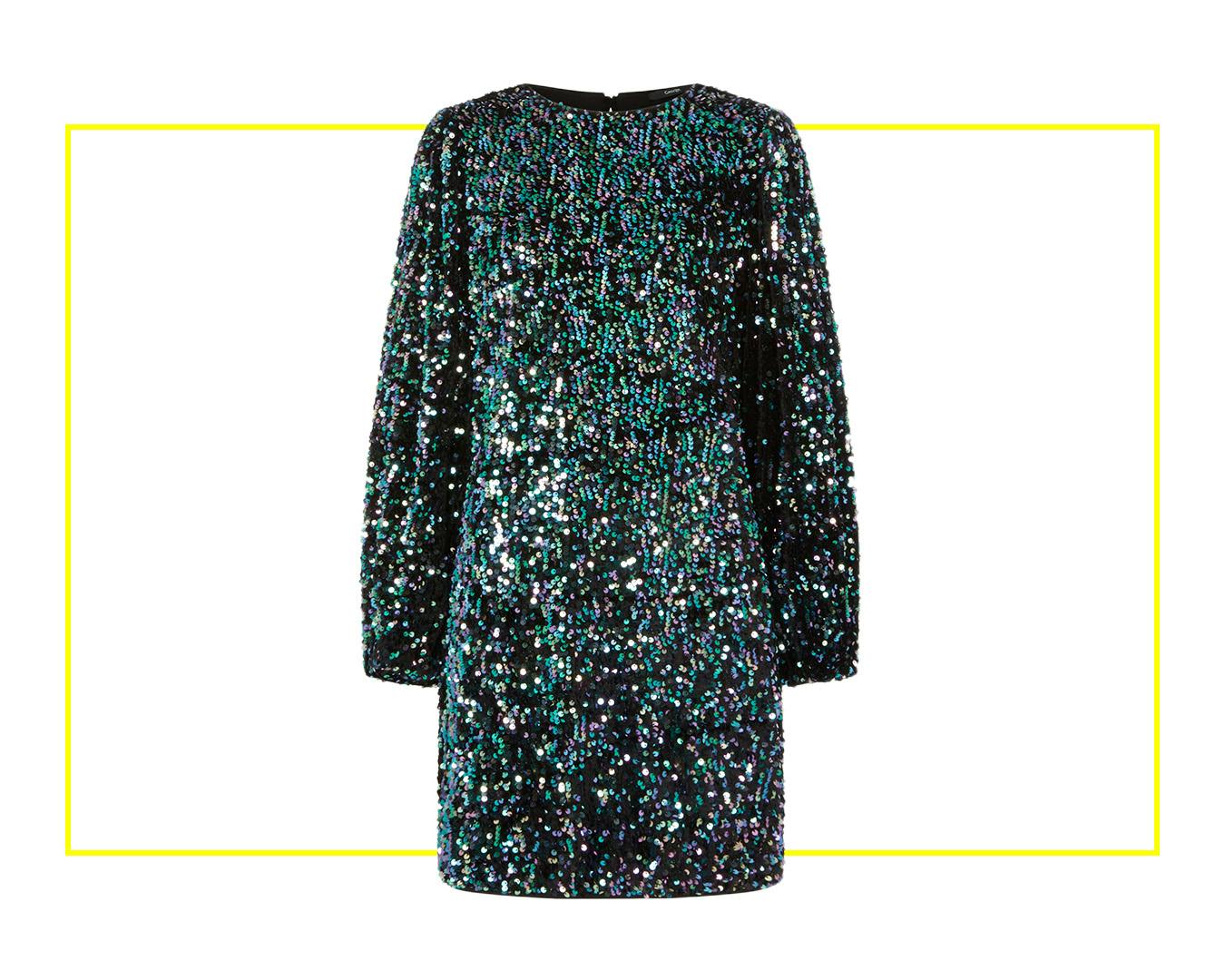 Asda green shop sequin dress