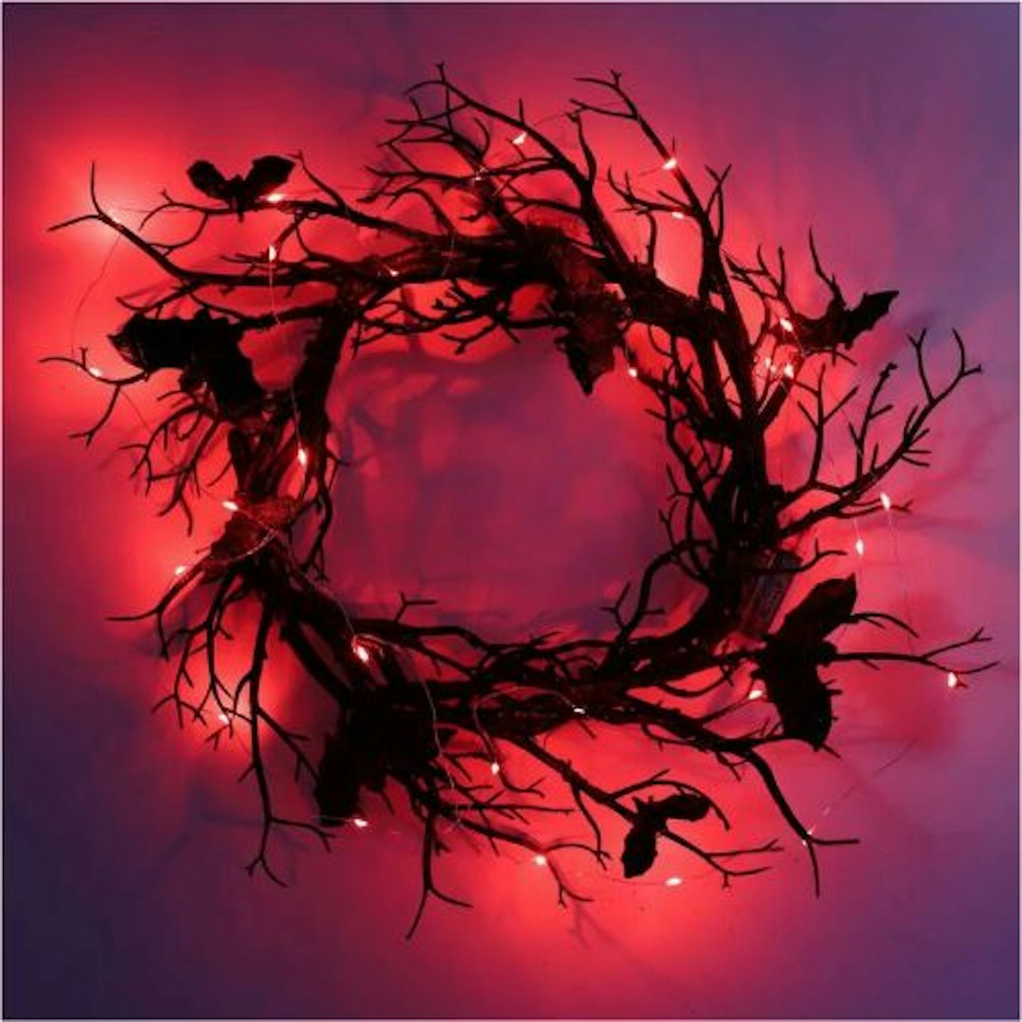 Bat Halloween LED Wreath