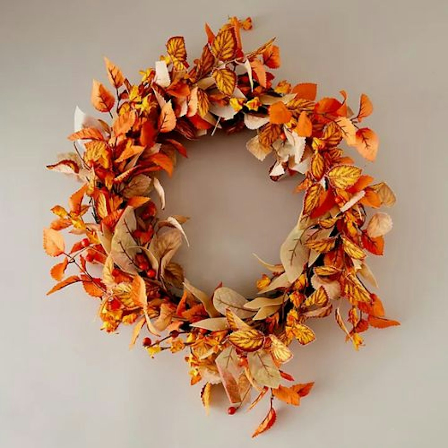 Faux-Floral Autumnal Door Wreath