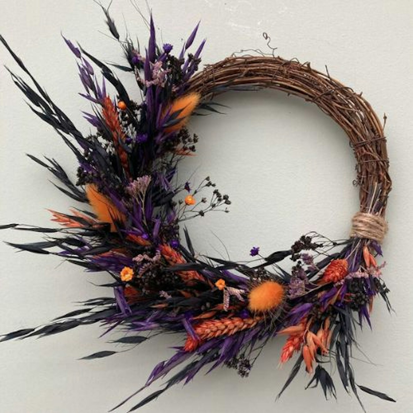 Halloween Autumn Dried Flower Wreath