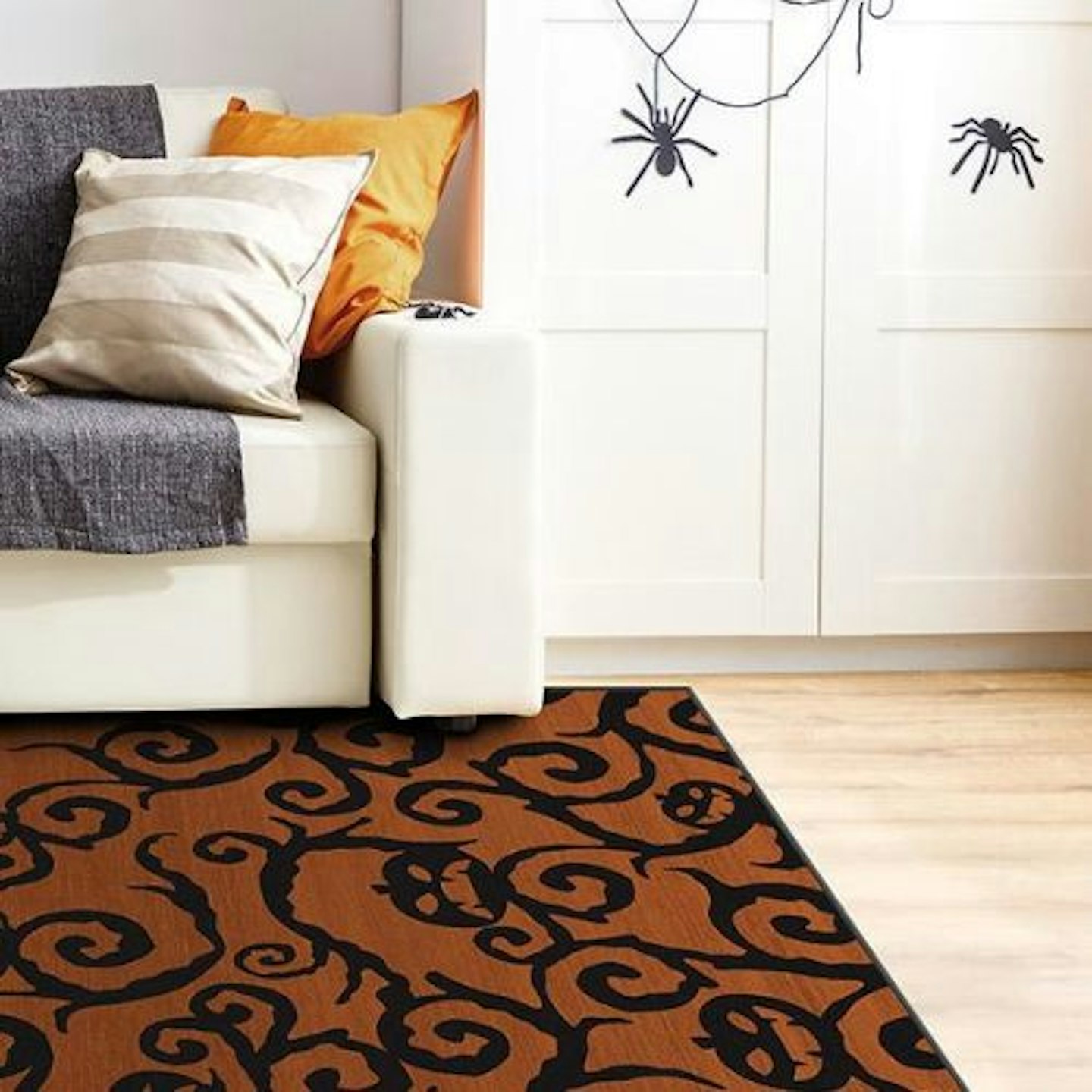 Halloween Night Rust Orange Rug