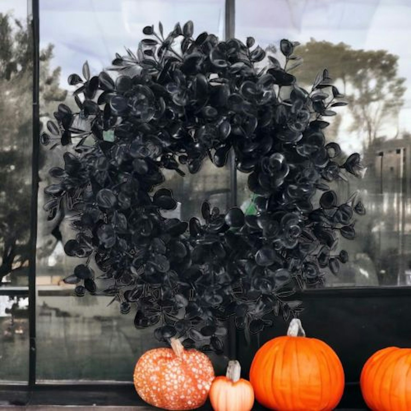Handmade 38cm Black Eucalyptus Wreath