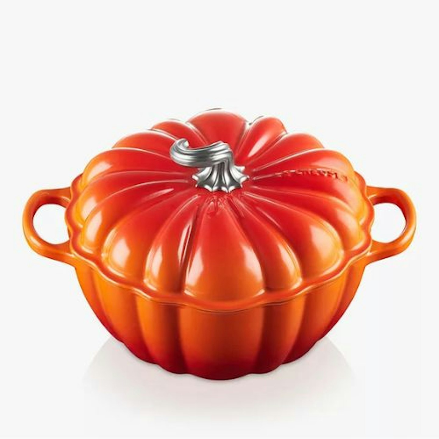 Le Creuset Cast Iron Round Pumpkin Casserole, 24cm, Volcanic