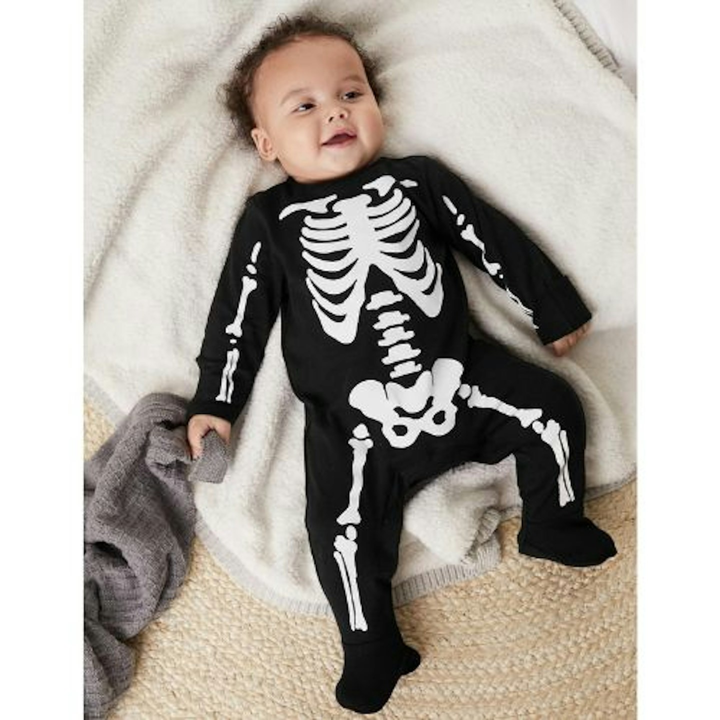 The Best Baby Halloween Costumes: Pure Cotton Skeleton Sleepsuit 