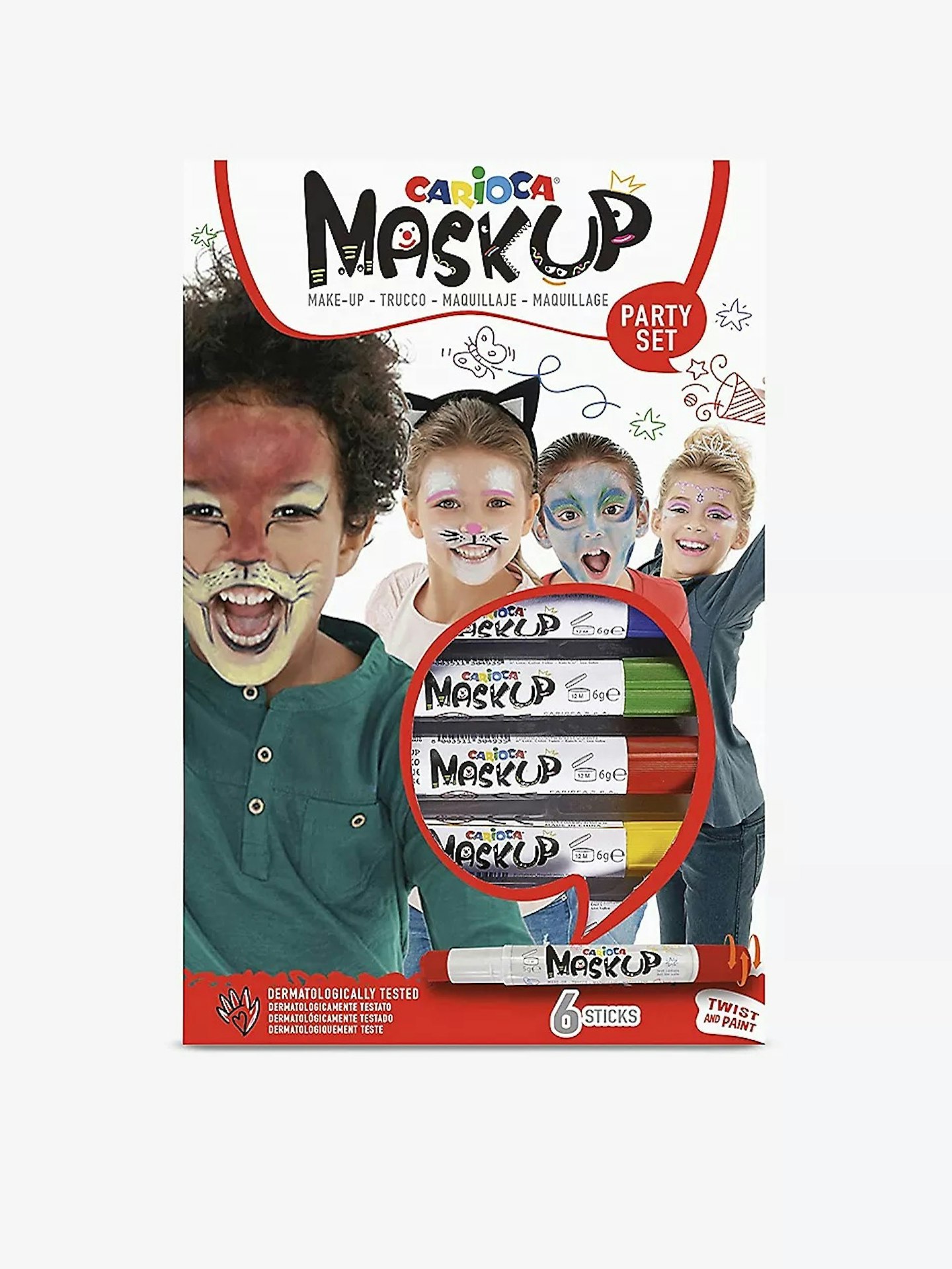 CARIOCA Mask Up Party Face Paint Sticks Set Of Six
