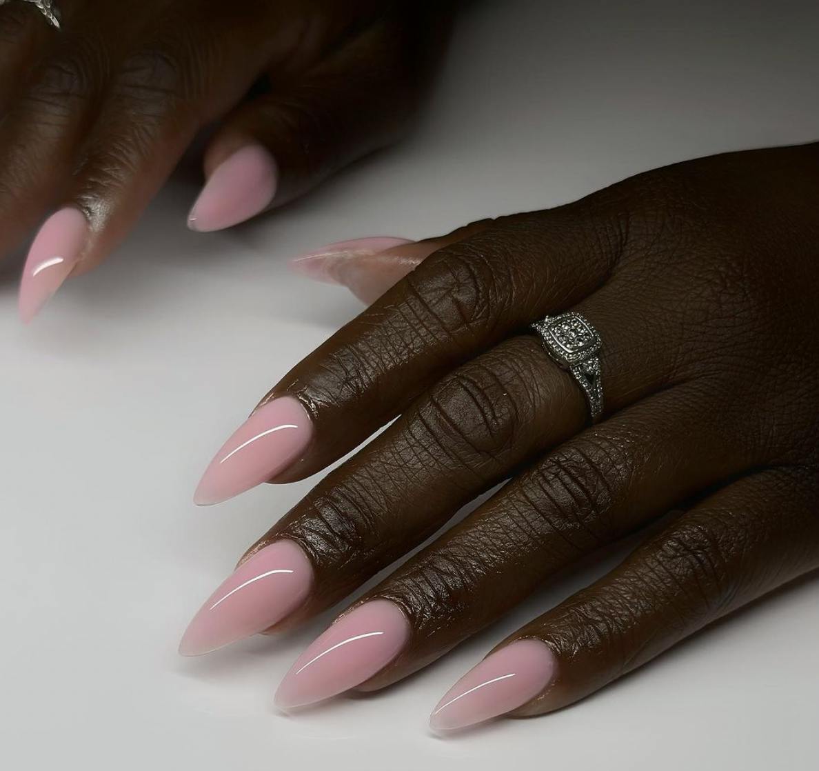 24Pcs Gradient Dim Pink Acrylic Nails Long Stiletto Nails Marble Patterns  Pointed False Nail DIY Nail Art Manicure Product - AliExpress