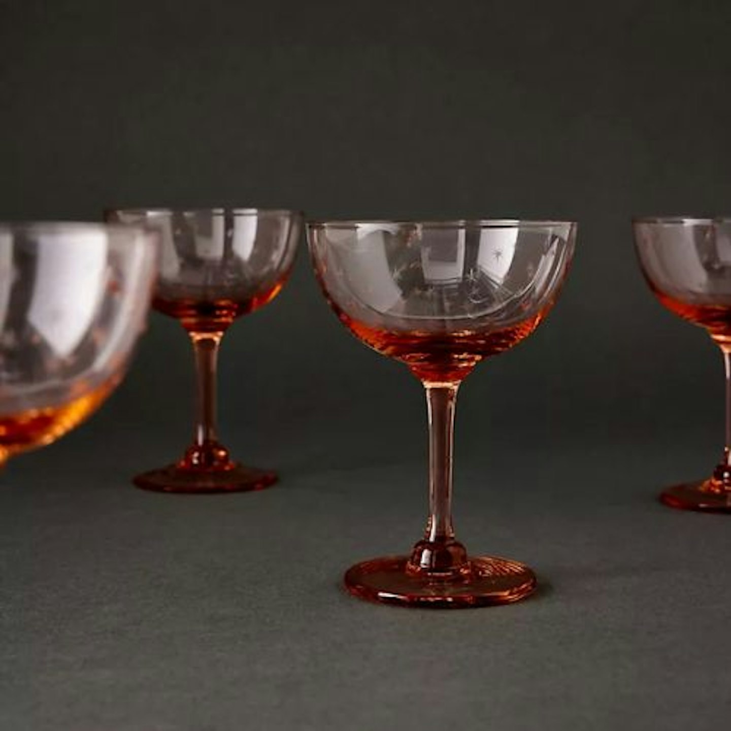 The Vintage List Tinted Crystal Champagne Glasses