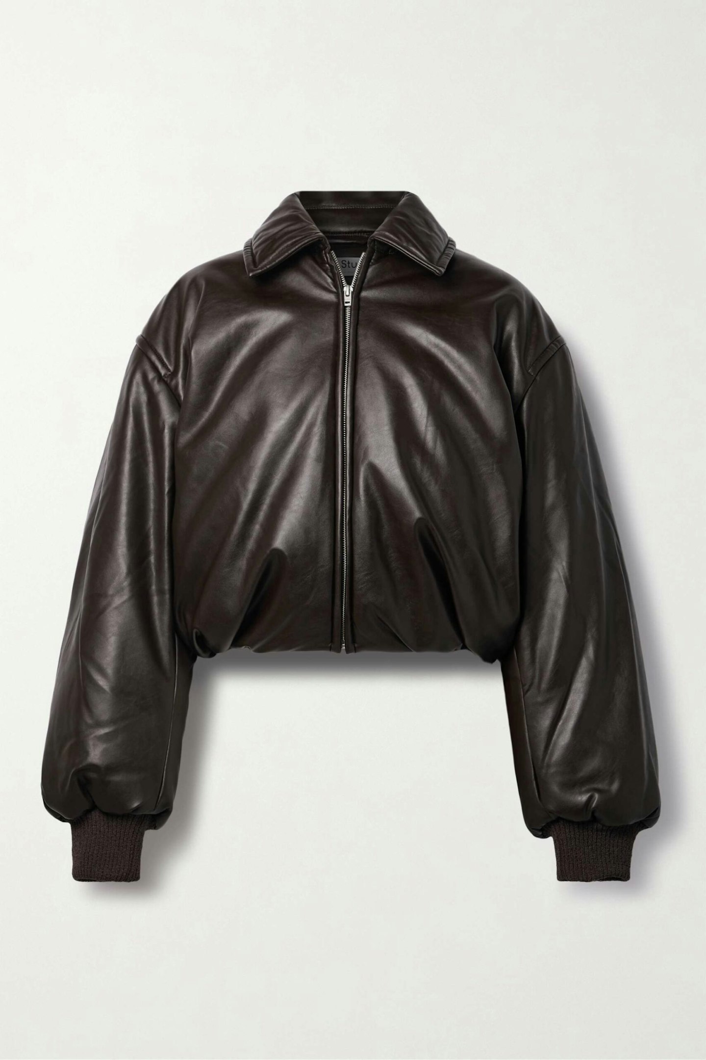 Acne Studios Cropped padded faux leather jacket