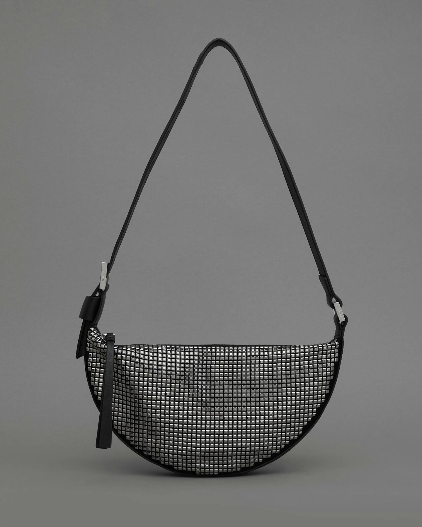 Half Moon Pin Studded Adjustable Bag