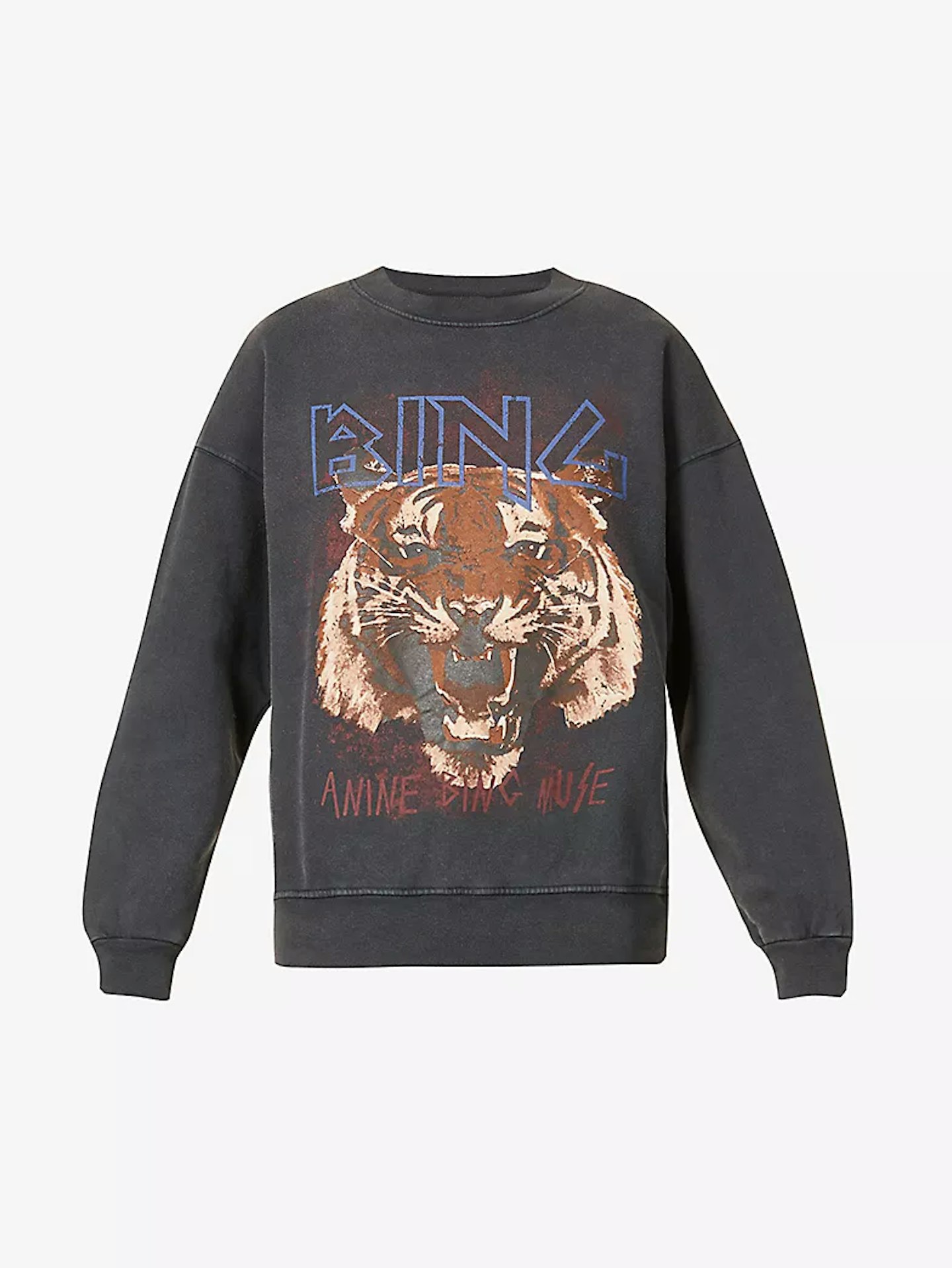Anine Bing, Tiger Graphic-Print Cotton-Jersey Sweatshirt