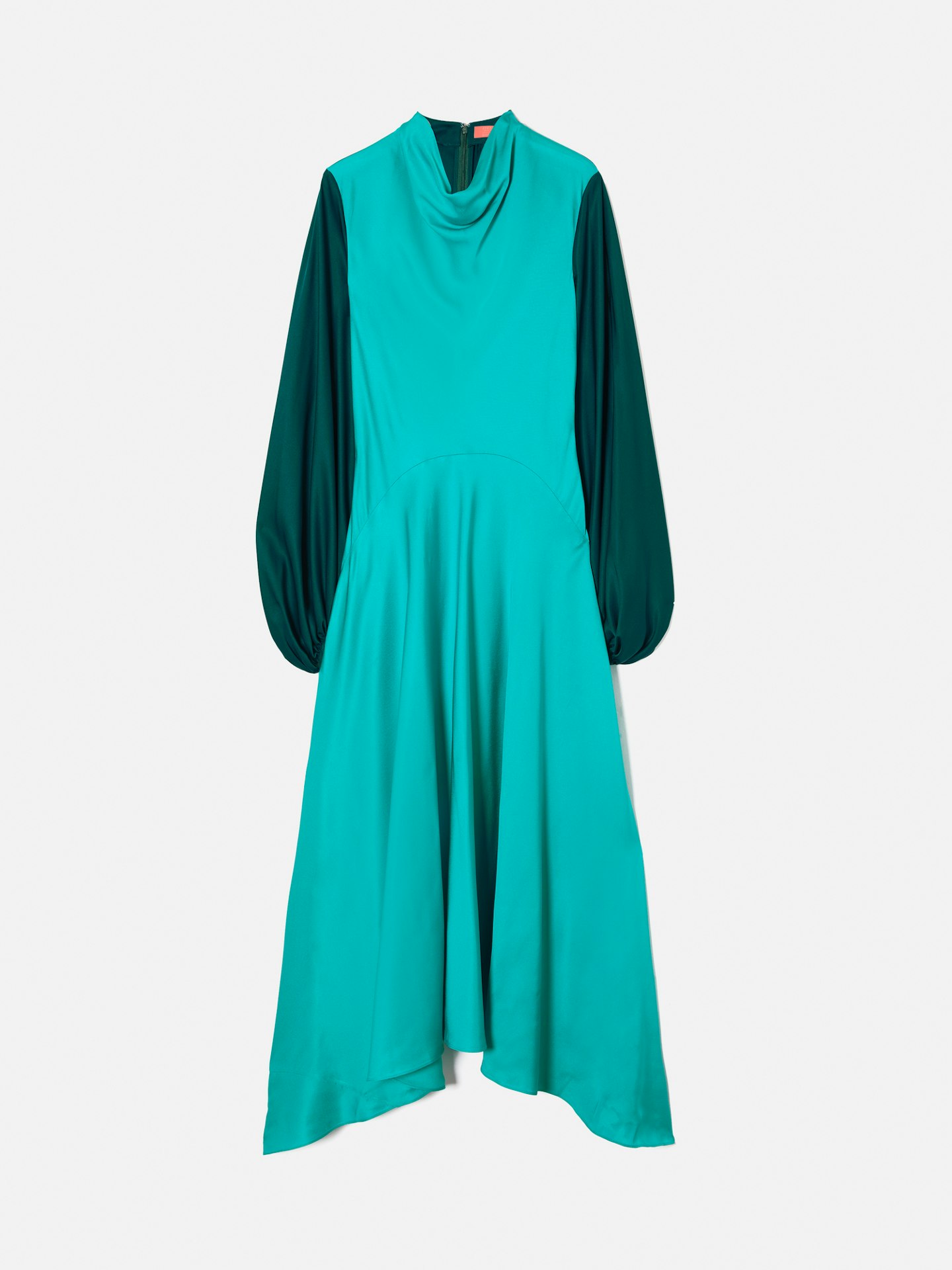 Colour-Block Cowl Dress