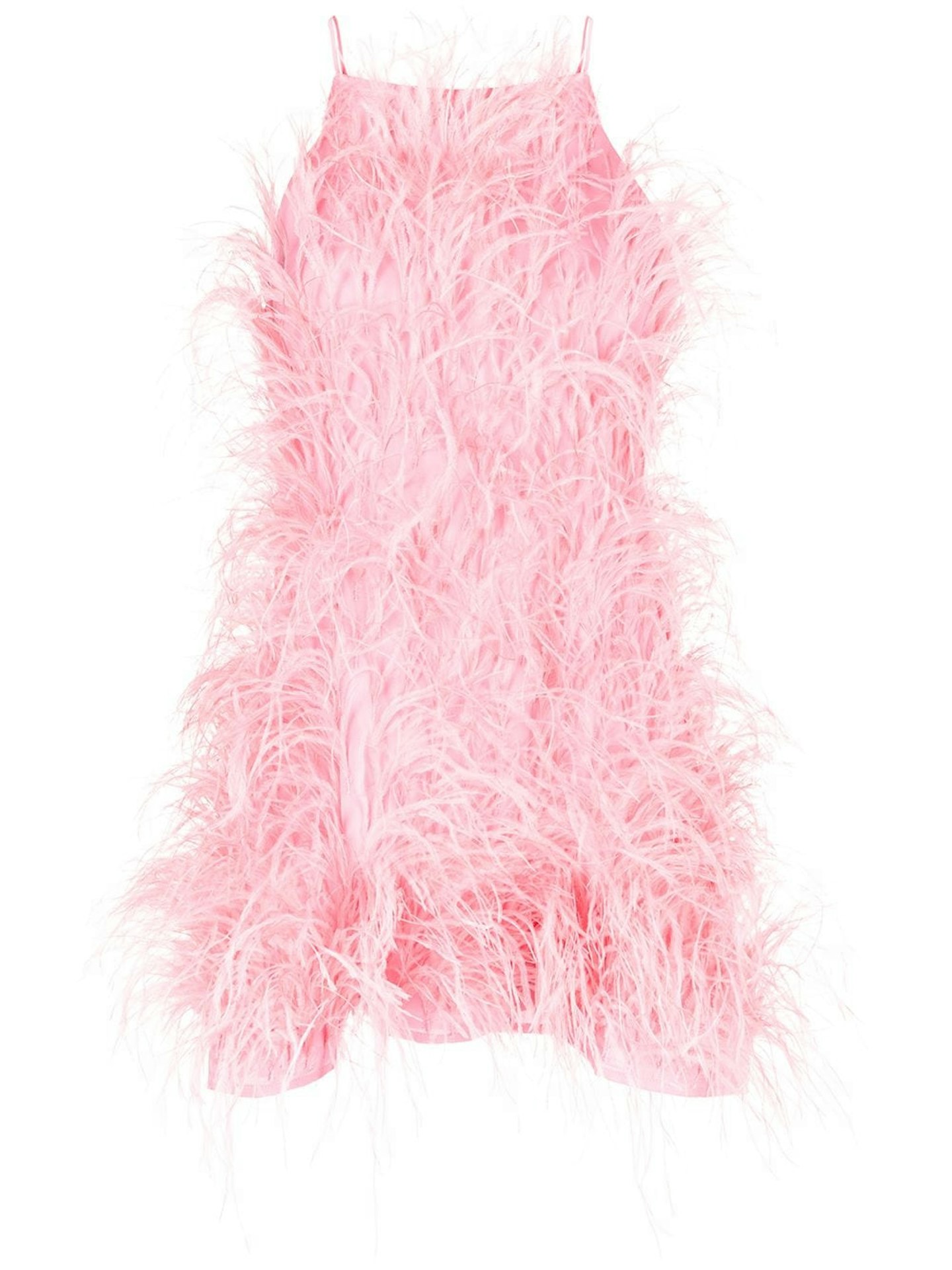 Cult Gaia, Shannon Ostrich Feather Dress